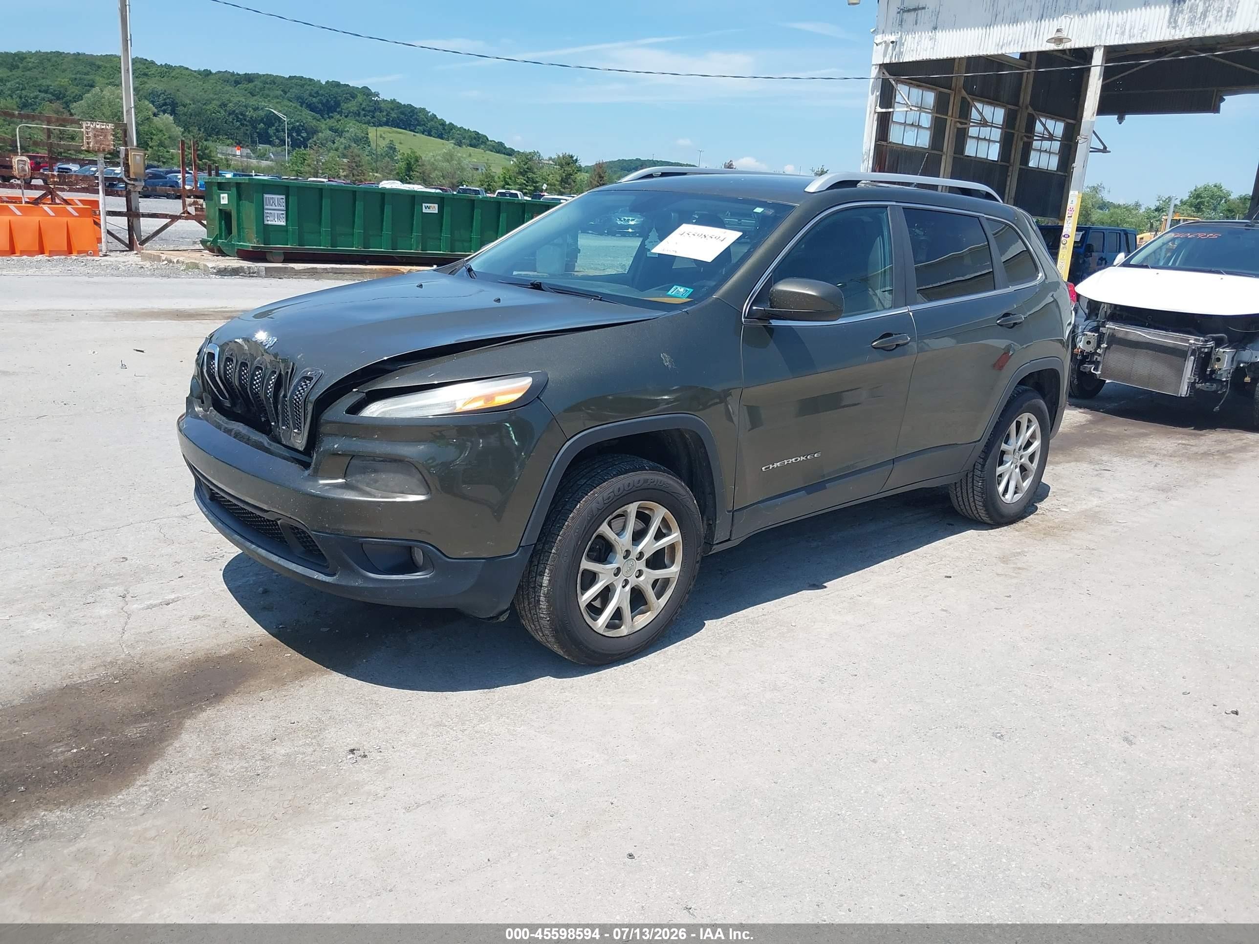2014 Jeep Cherokee Latitude Зеленый vin: 1C4PJMCB9EW197836