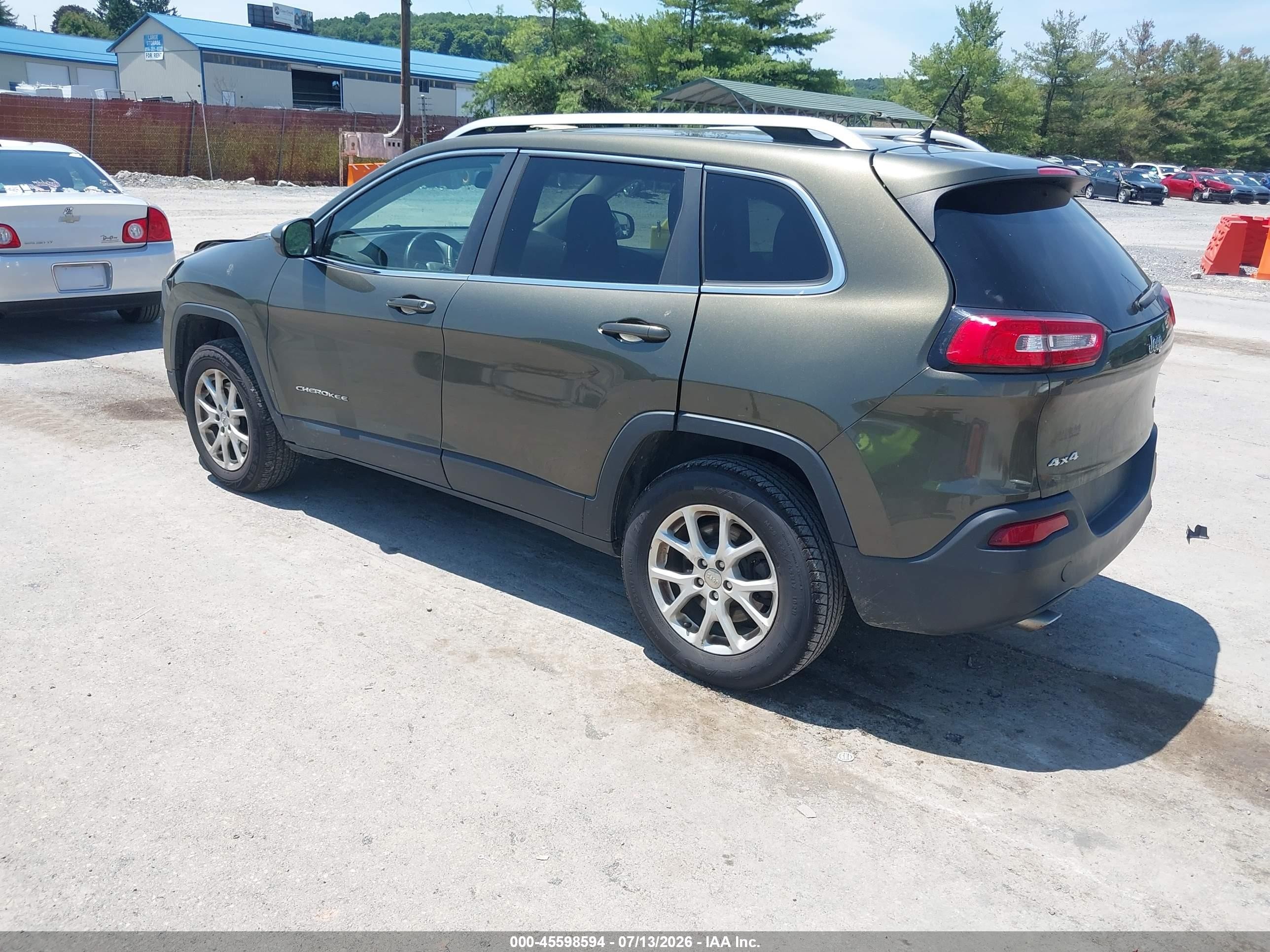 2014 Jeep Cherokee Latitude Зеленый vin: 1C4PJMCB9EW197836