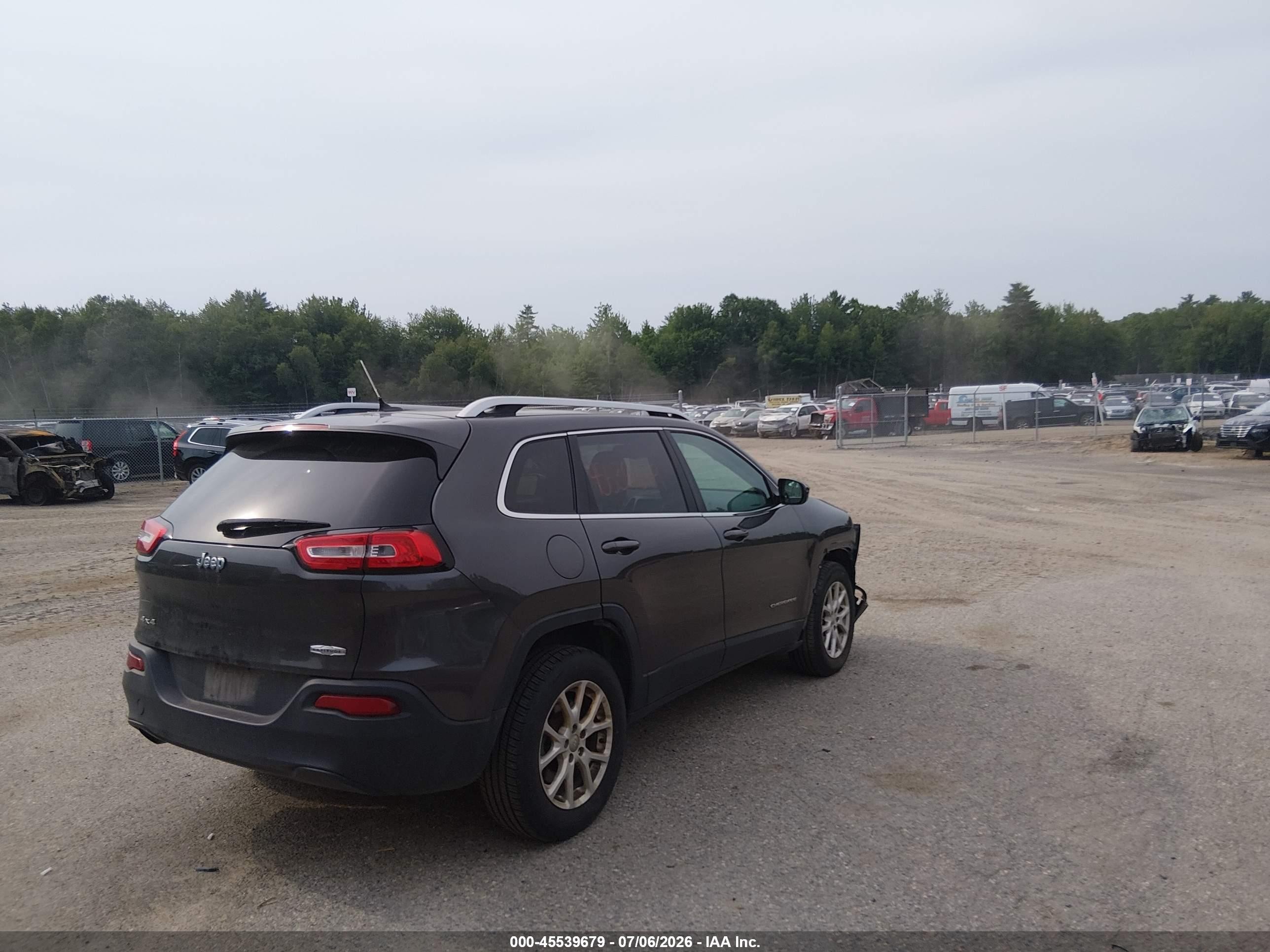 2014 Jeep Cherokee Latitude Gray vin: 1C4PJMCB9EW201397