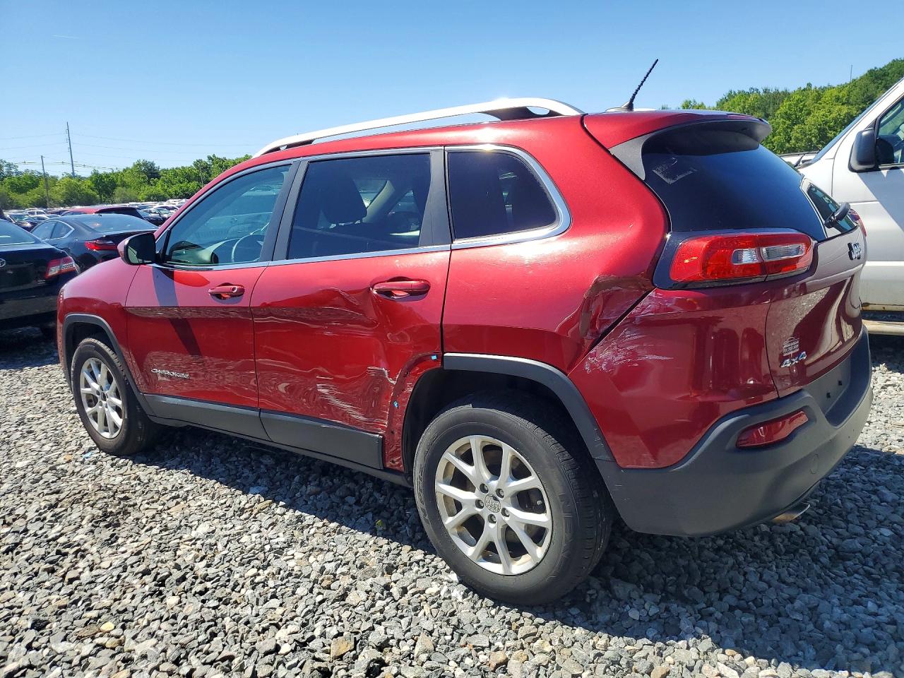 2014 Jeep Cherokee Latitude Red vin: 1C4PJMCB9EW201402