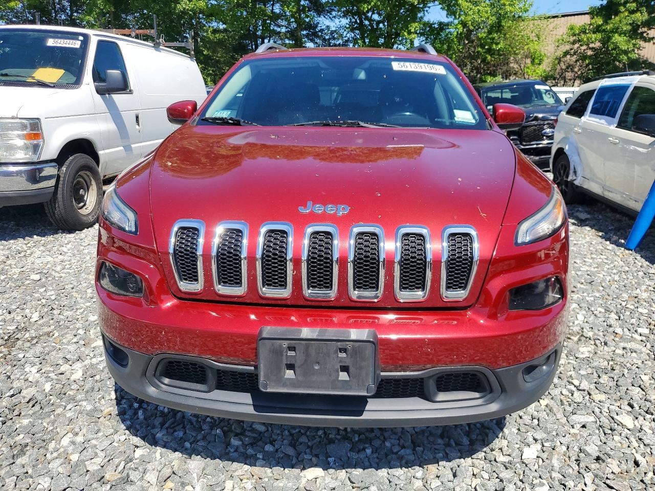 2014 Jeep Cherokee Latitude Red vin: 1C4PJMCB9EW201402