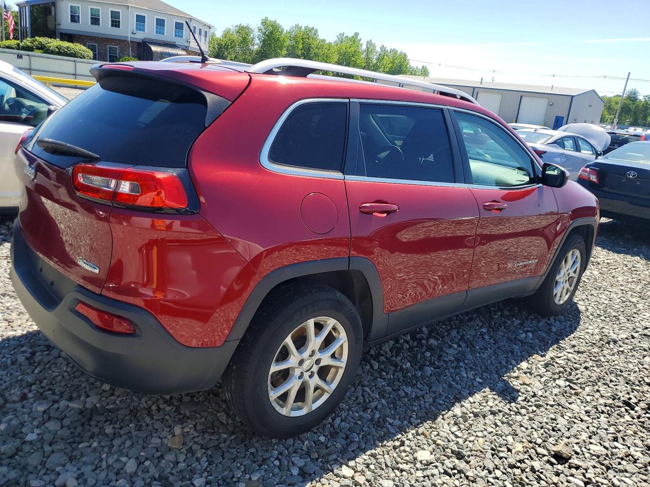 2014 Jeep Cherokee Latitude Red vin: 1C4PJMCB9EW201402
