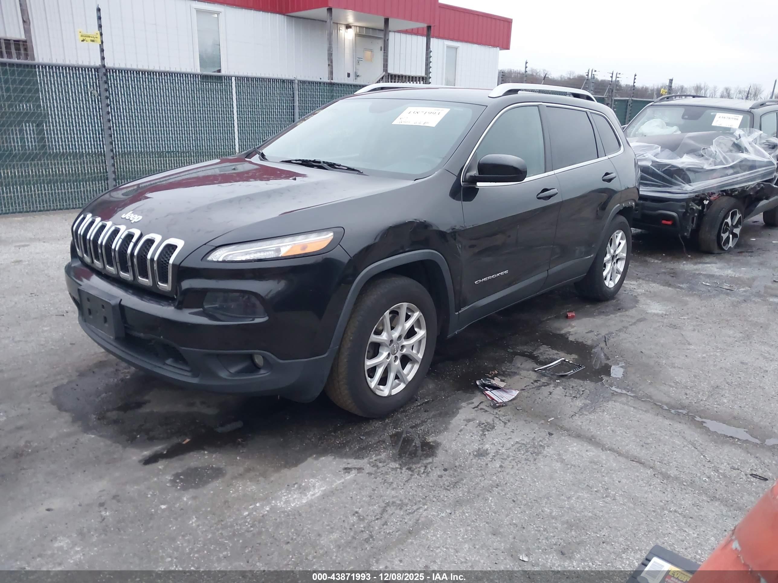 2014 Jeep Cherokee Latitude Black vin: 1C4PJMCB9EW226882