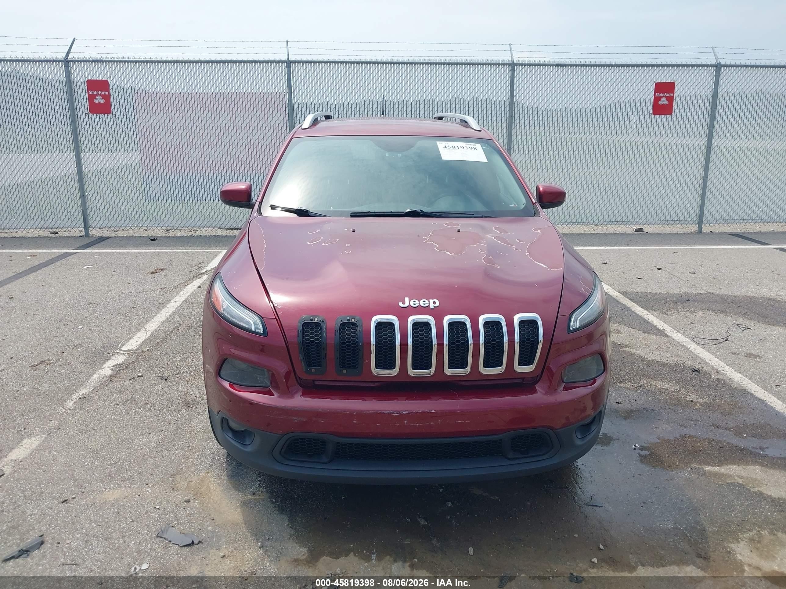 2015 Jeep Cherokee Latitude Red vin: 1C4PJMCB9FW595095