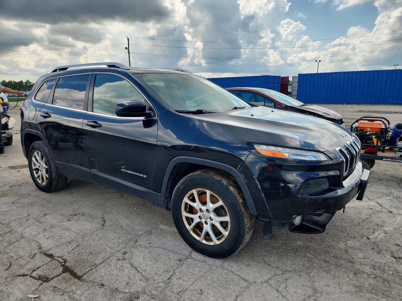 2015 Jeep Cherokee Latitude Black vin: 1C4PJMCB9FW653349
