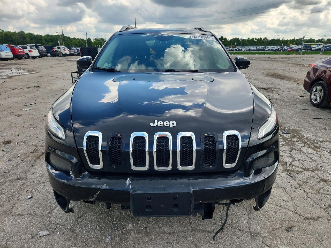2015 Jeep Cherokee Latitude Black vin: 1C4PJMCB9FW653349