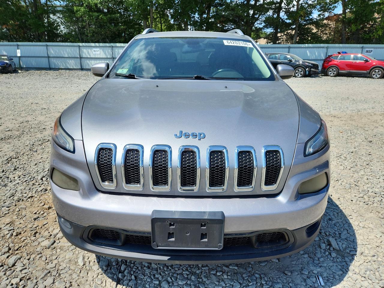 2015 Jeep Cherokee Latitude Silver vin: 1C4PJMCB9FW715378