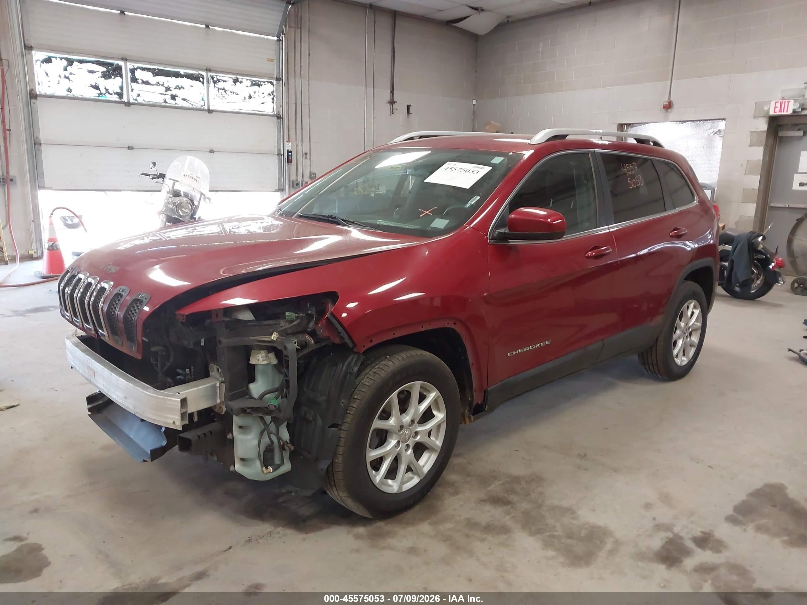 2014 Jeep Cherokee Latitude Red vin: 1C4PJMCBXEW146510