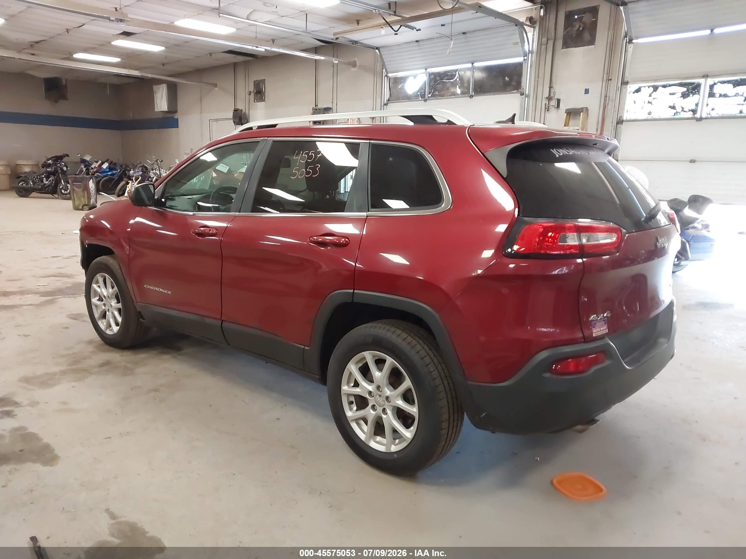 2014 Jeep Cherokee Latitude Red vin: 1C4PJMCBXEW146510