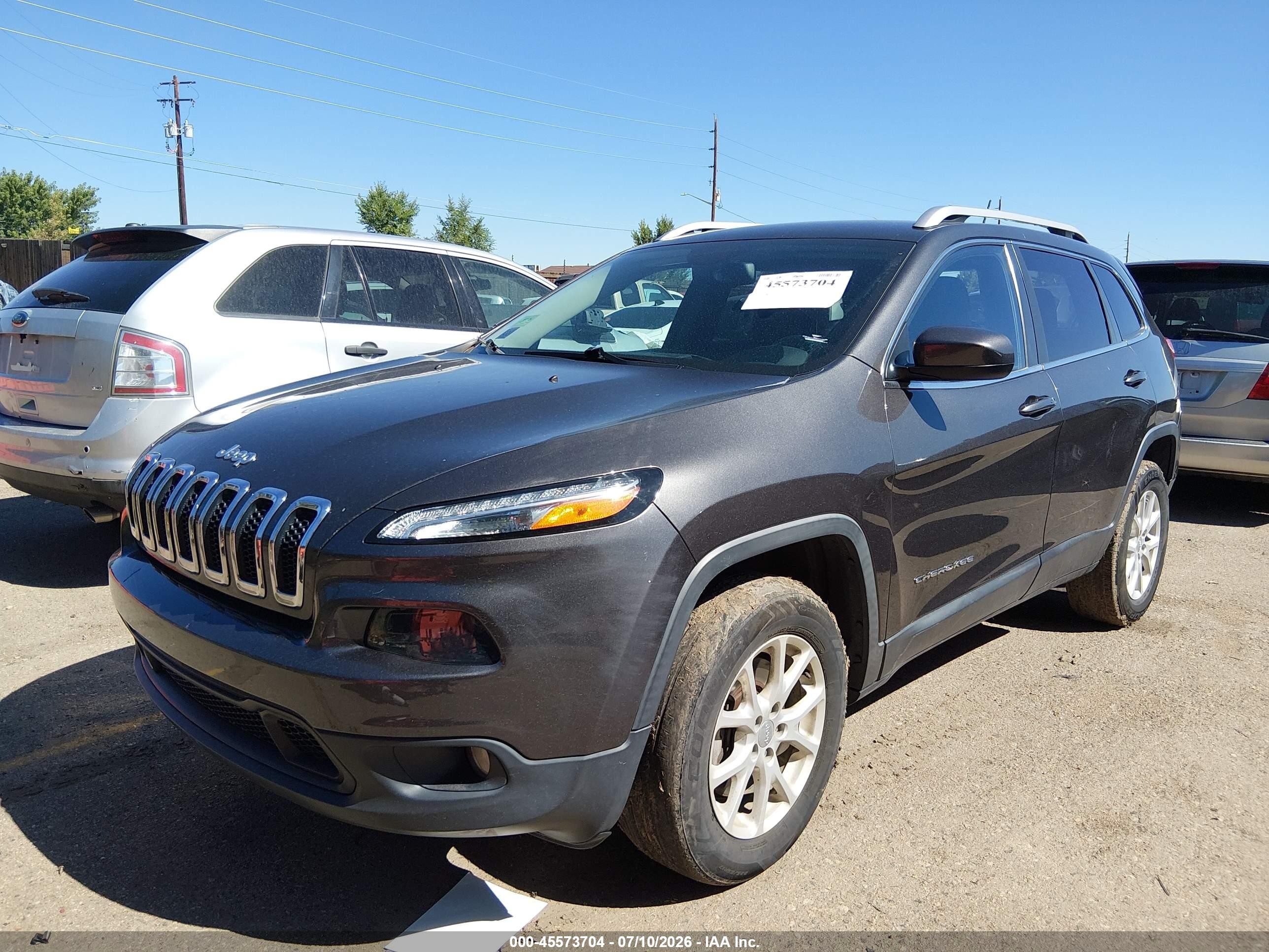 2015 Jeep Cherokee Latitude Gray vin: 1C4PJMCBXFW540543