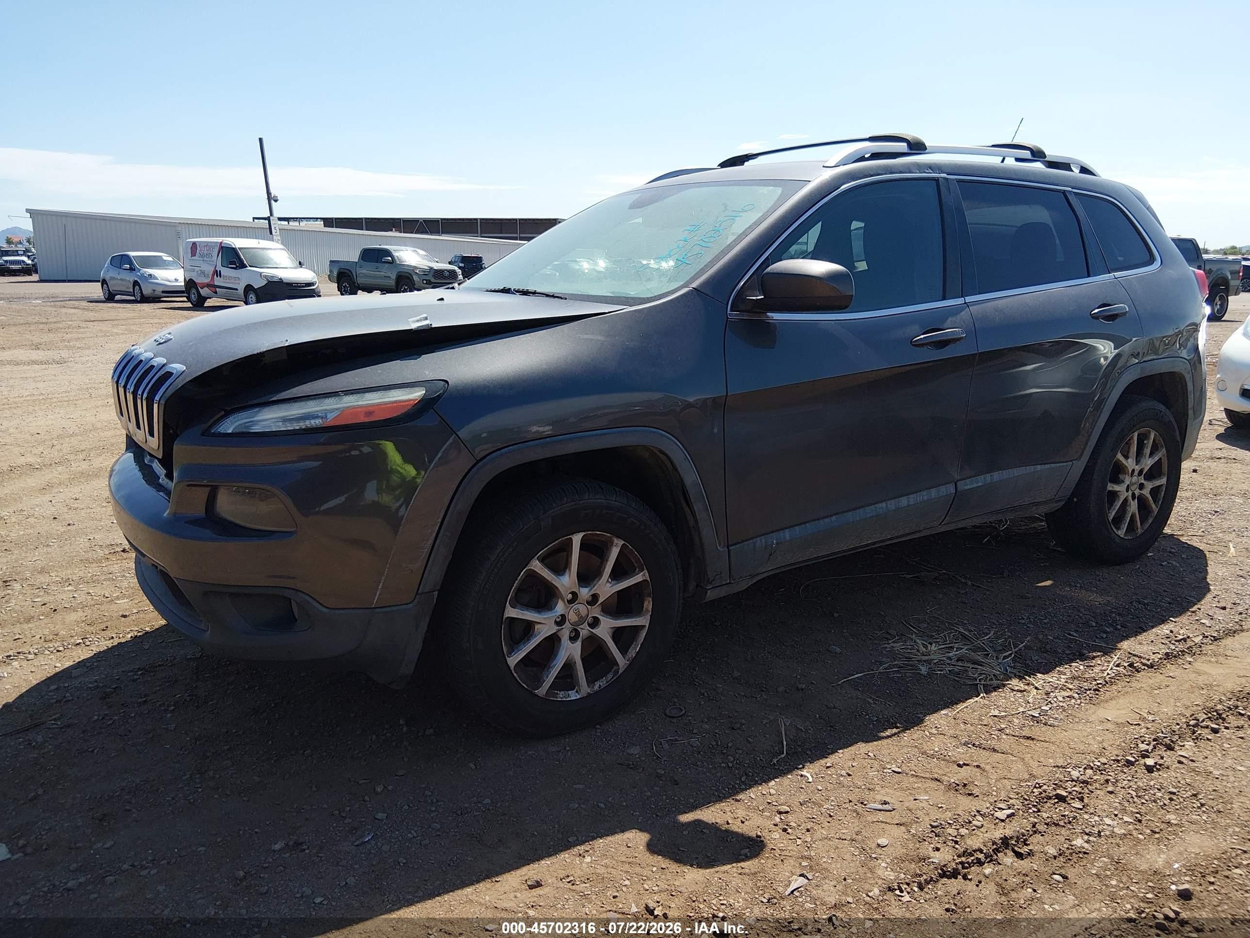 2015 Jeep Cherokee Latitude Gray vin: 1C4PJMCBXFW589046