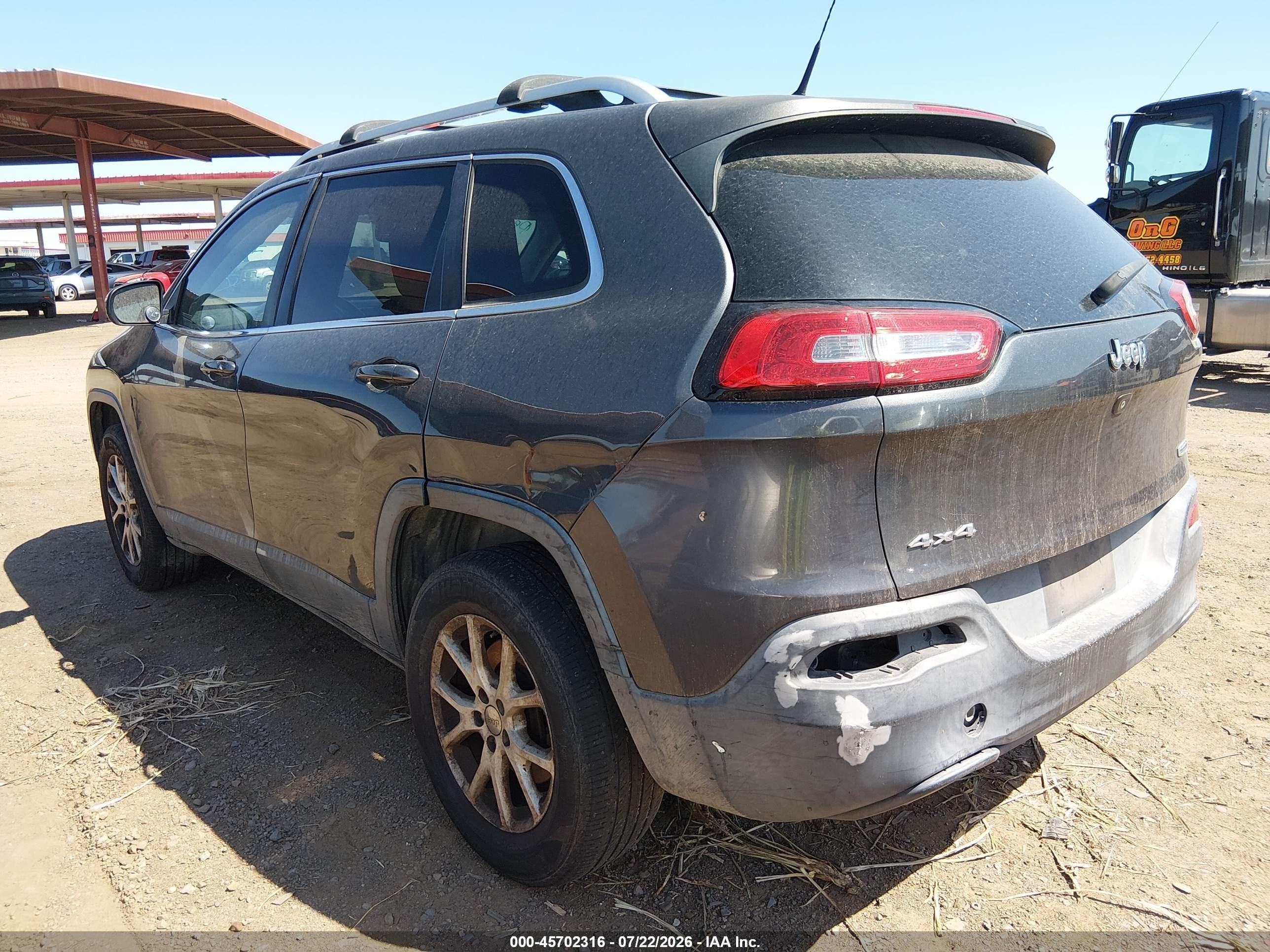 2015 Jeep Cherokee Latitude Gray vin: 1C4PJMCBXFW589046