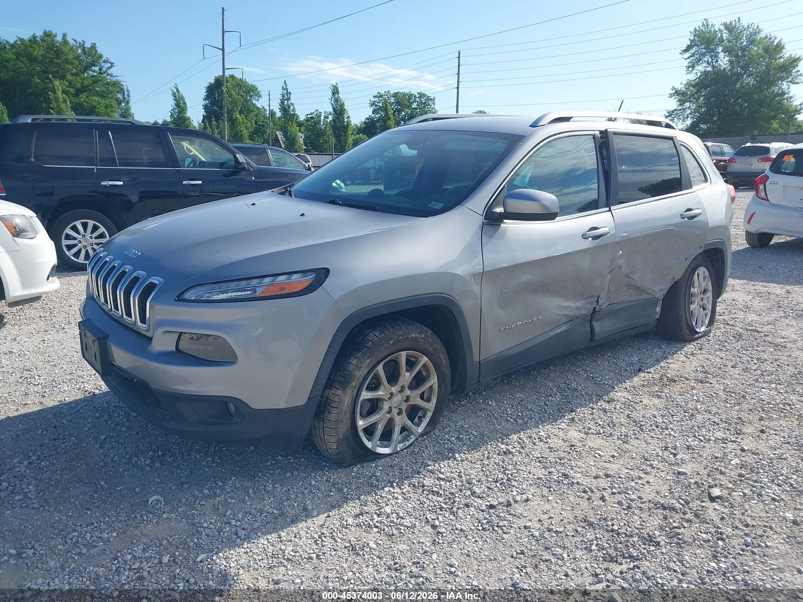 2015 Jeep Cherokee Latitude Серый vin: 1C4PJMCBXFW645762