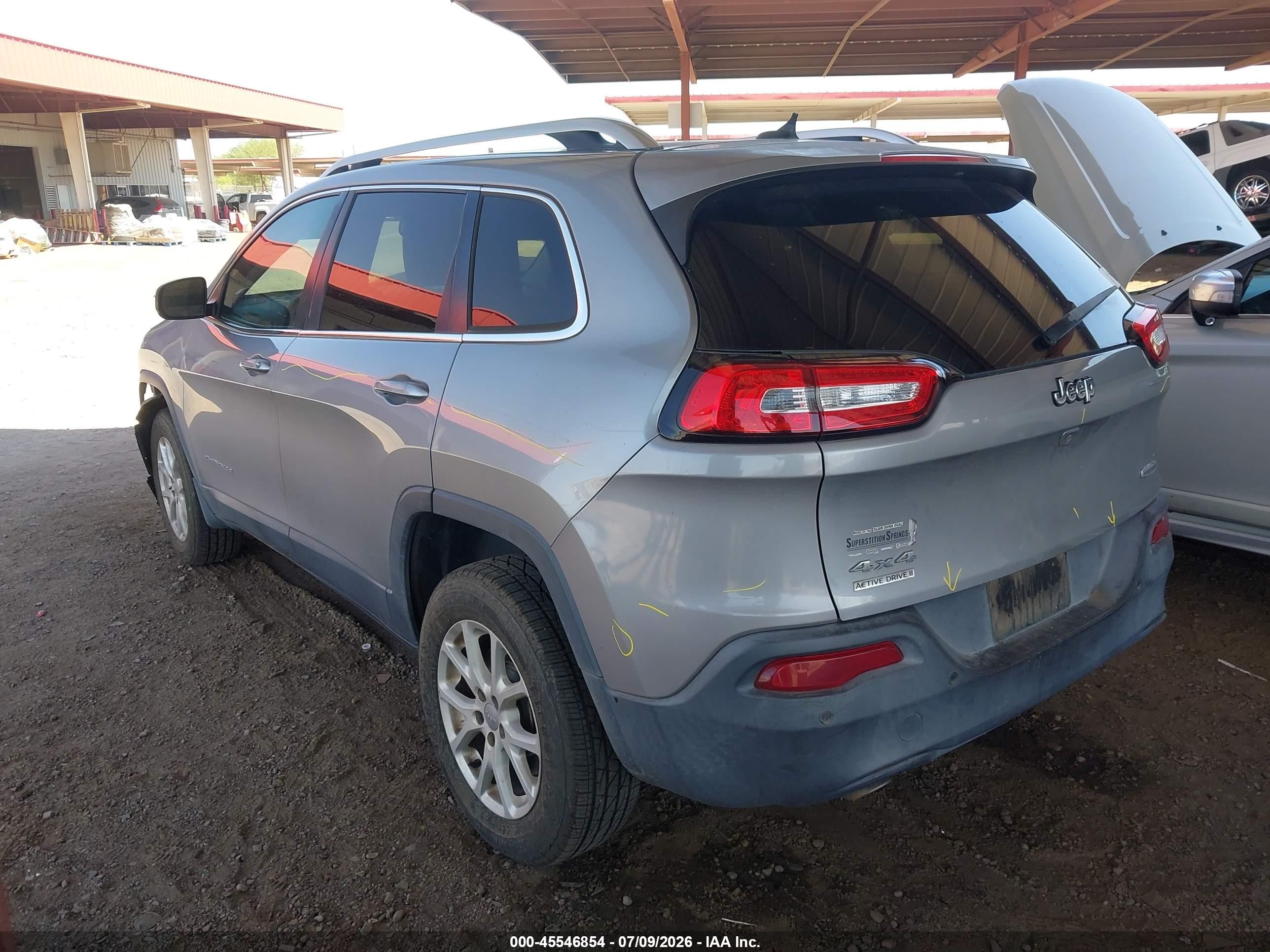 2015 Jeep Cherokee Latitude Gray vin: 1C4PJMCBXFW778215