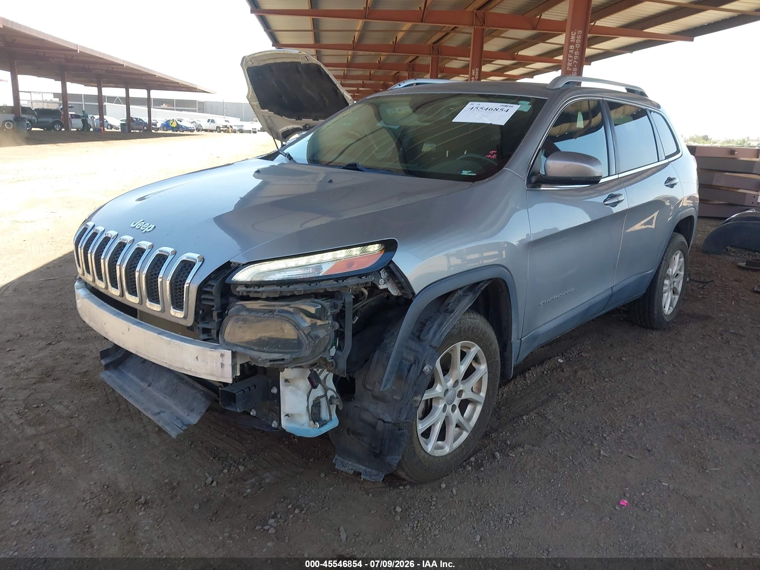 2015 Jeep Cherokee Latitude Gray vin: 1C4PJMCBXFW778215
