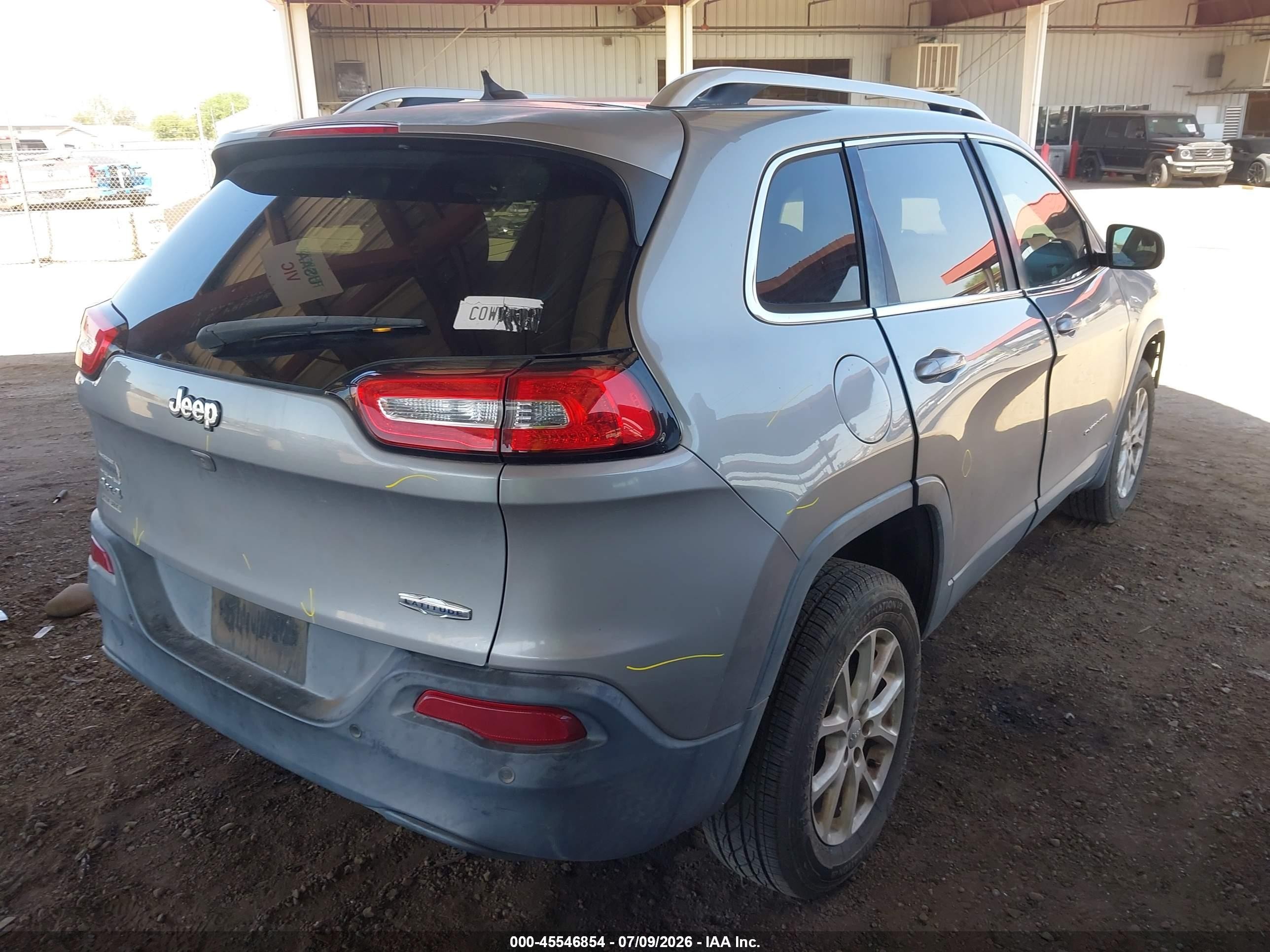 2015 Jeep Cherokee Latitude Gray vin: 1C4PJMCBXFW778215