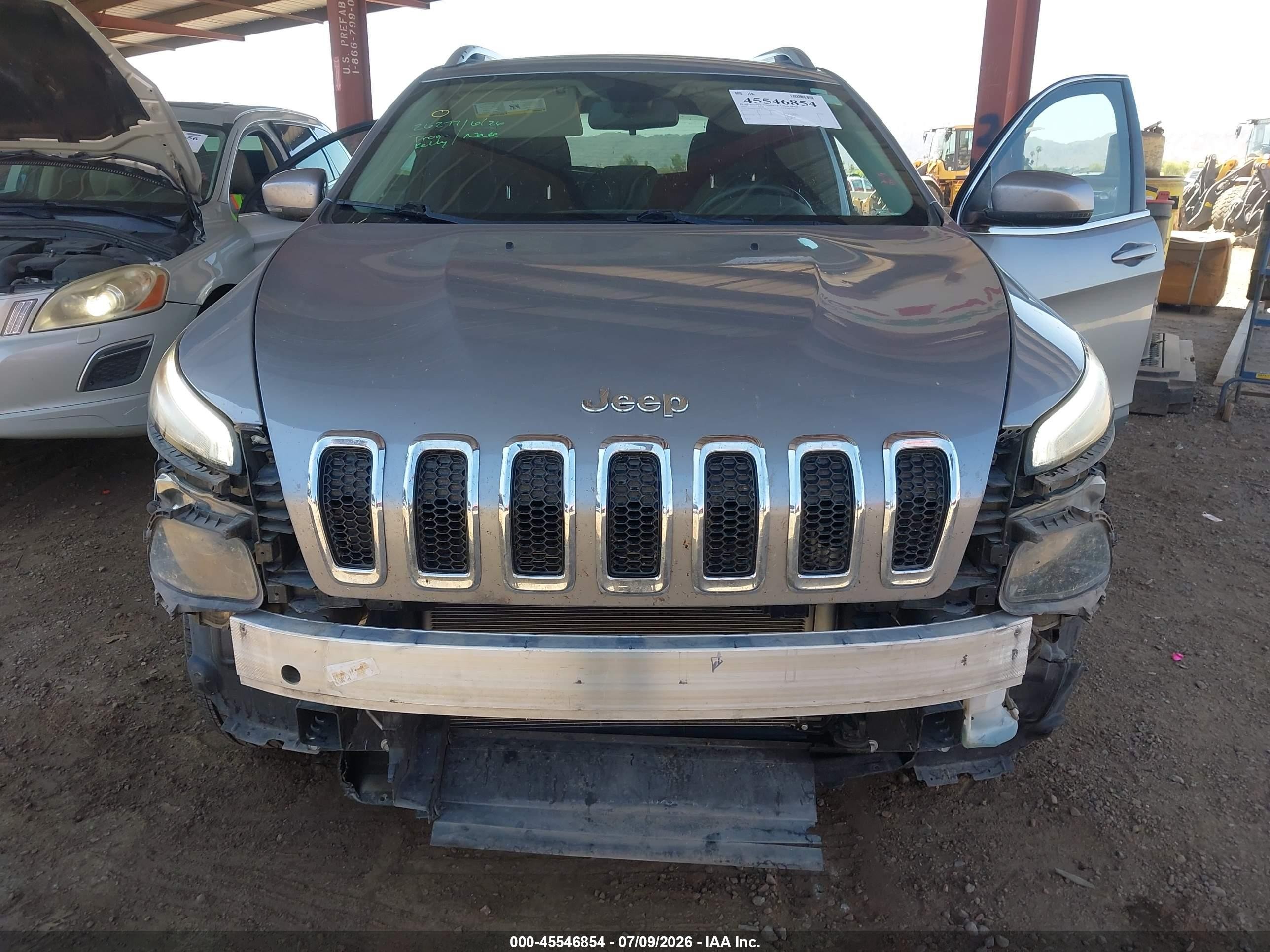 2015 Jeep Cherokee Latitude Gray vin: 1C4PJMCBXFW778215