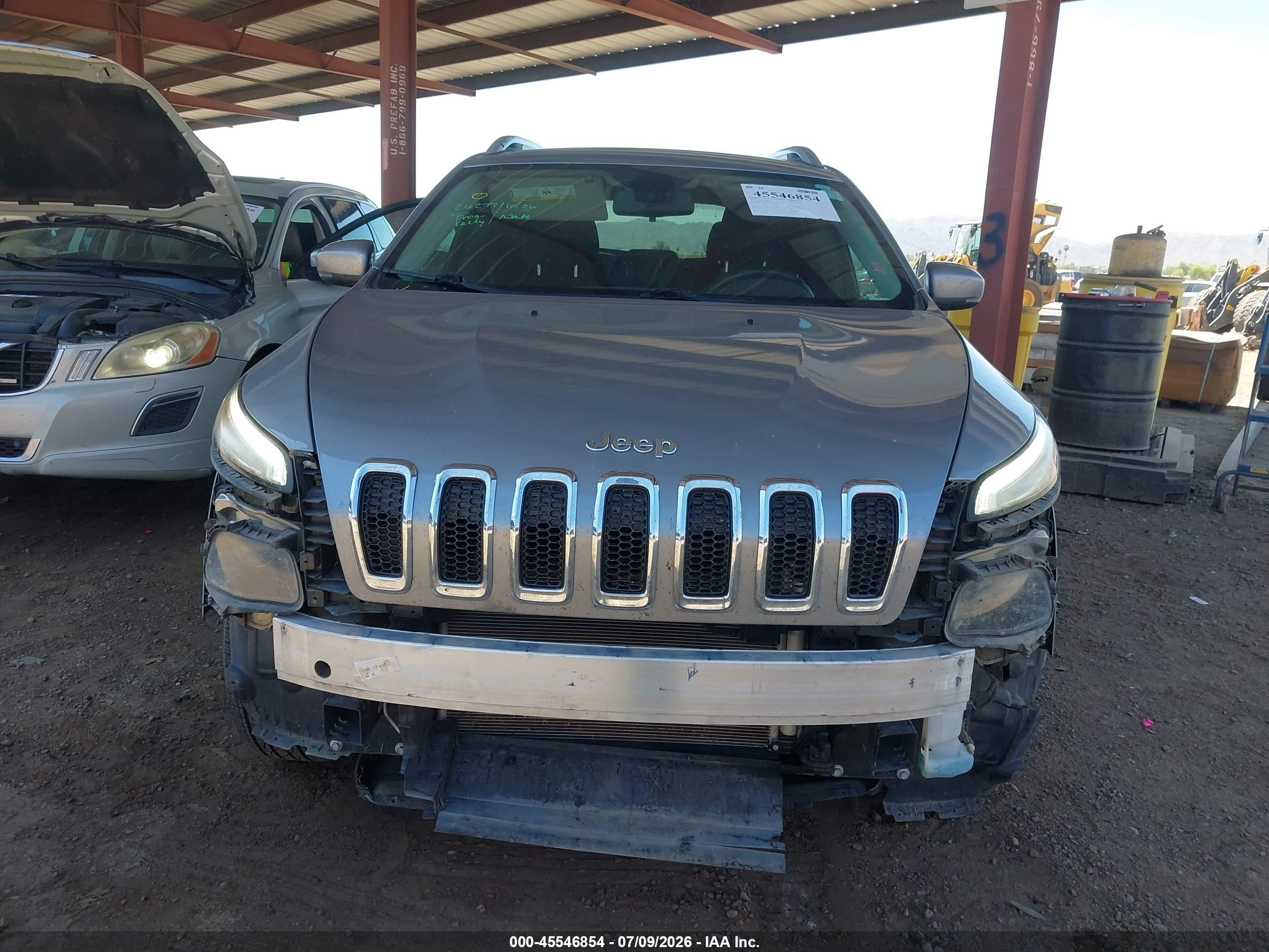 2015 Jeep Cherokee Latitude Gray vin: 1C4PJMCBXFW778215