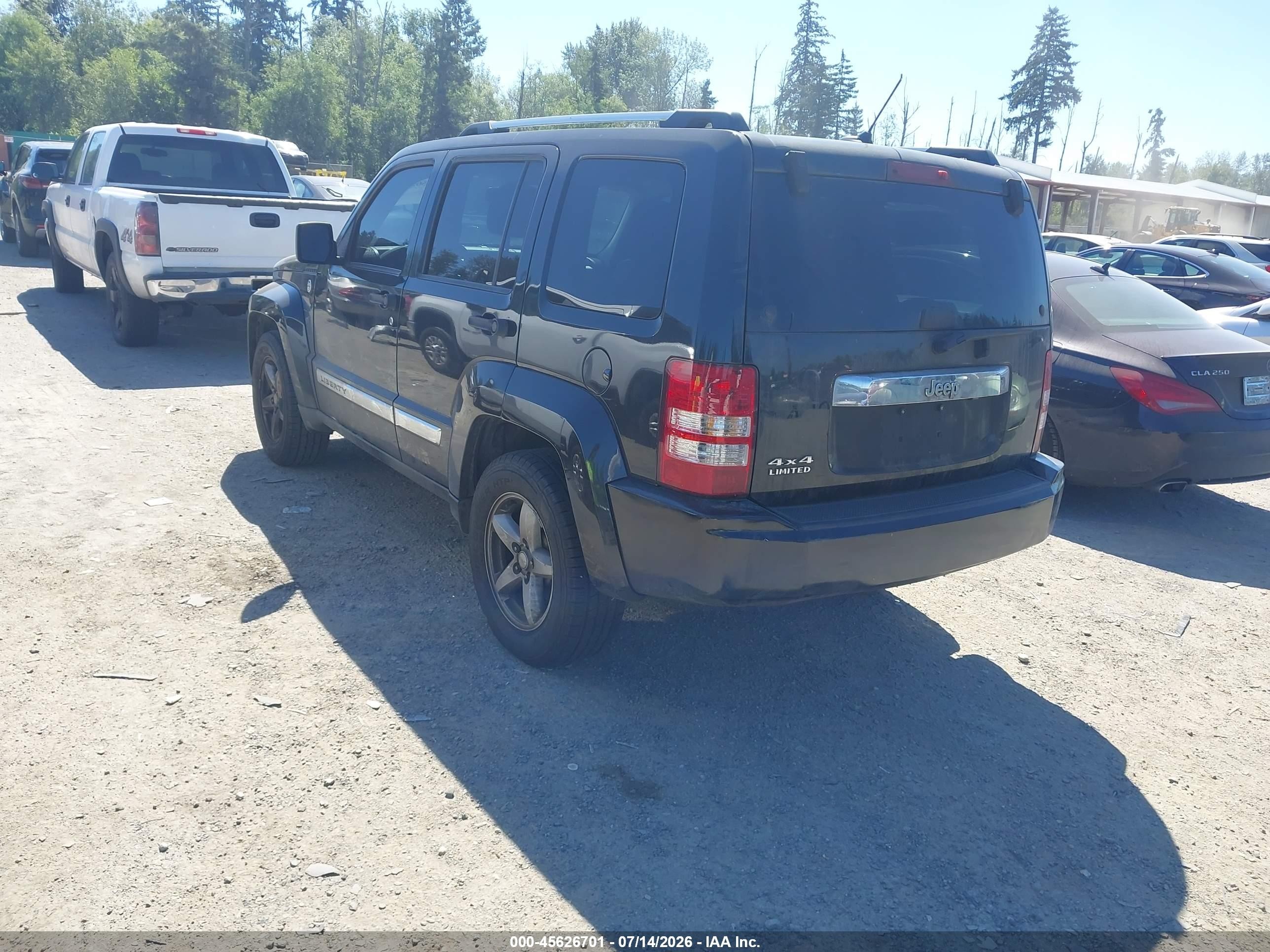 2012 Jeep Liberty Limited Edition Black vin: 1C4PJMCKXCW160677