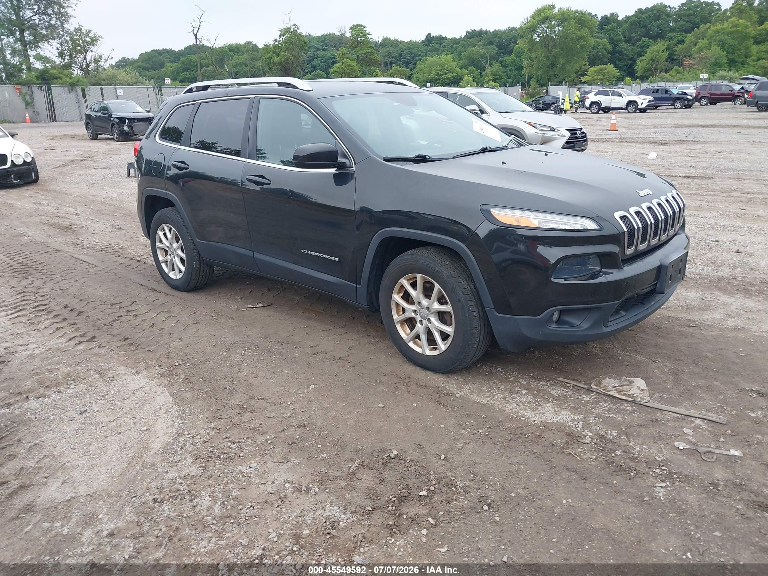 2014 Jeep Cherokee Latitude Black vin: 1C4PJMCS0EW226799