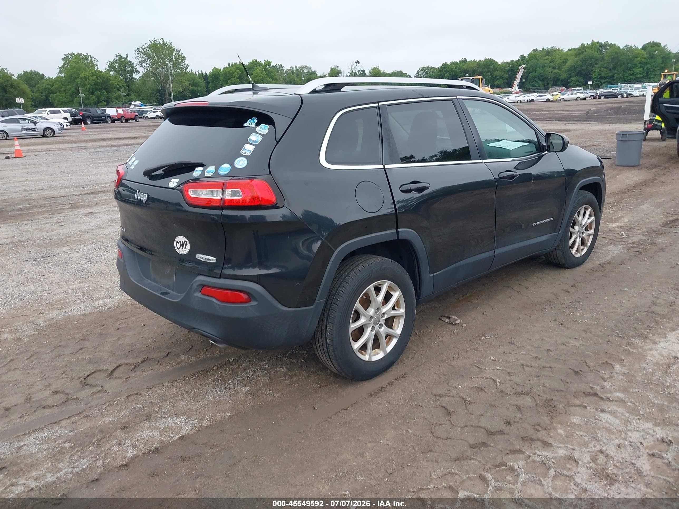 2014 Jeep Cherokee Latitude Черный vin: 1C4PJMCS0EW226799
