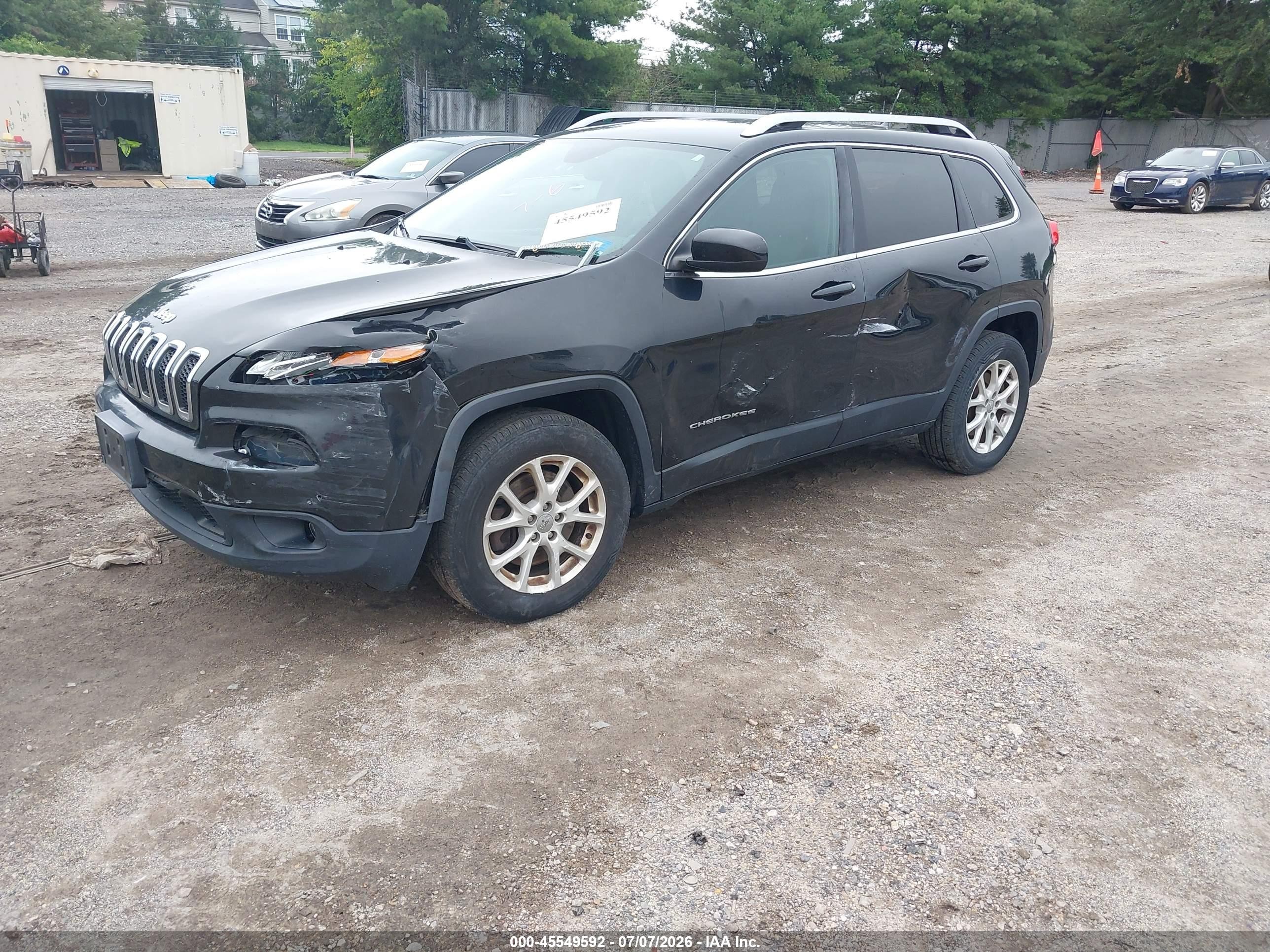2014 Jeep Cherokee Latitude Черный vin: 1C4PJMCS0EW226799
