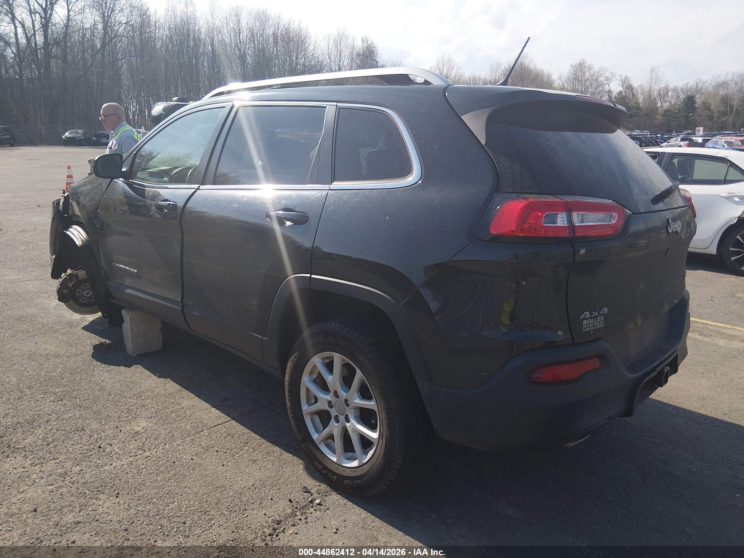 2014 Jeep Cherokee Latitude Черный vin: 1C4PJMCS0EW248463