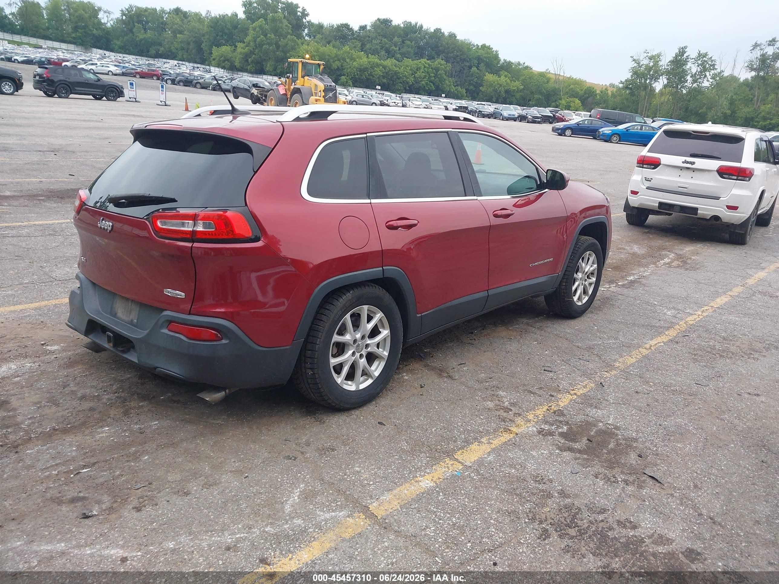 2014 Jeep Cherokee Latitude Красный vin: 1C4PJMCS0EW281379