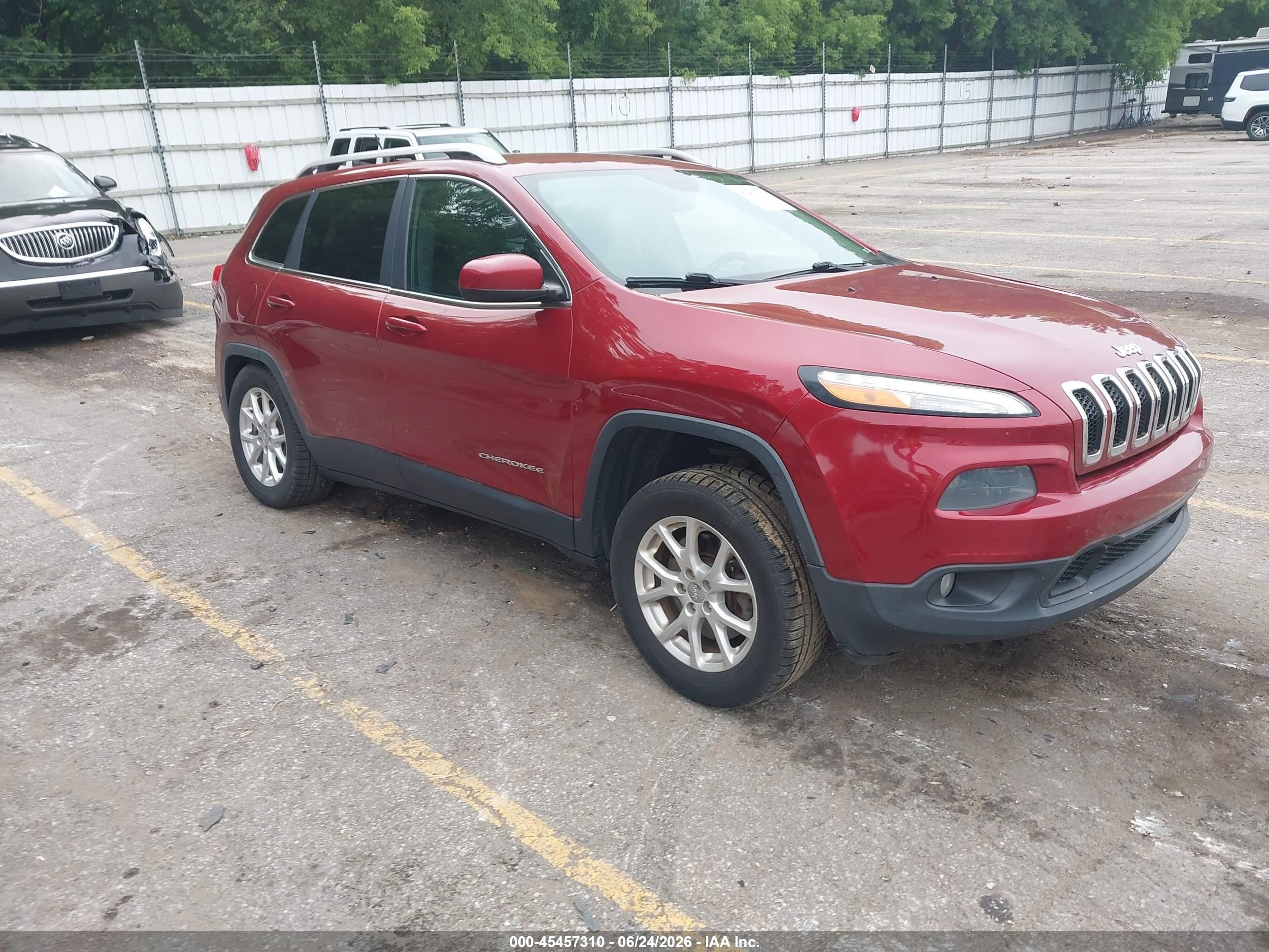 2014 Jeep Cherokee Latitude Красный vin: 1C4PJMCS0EW281379