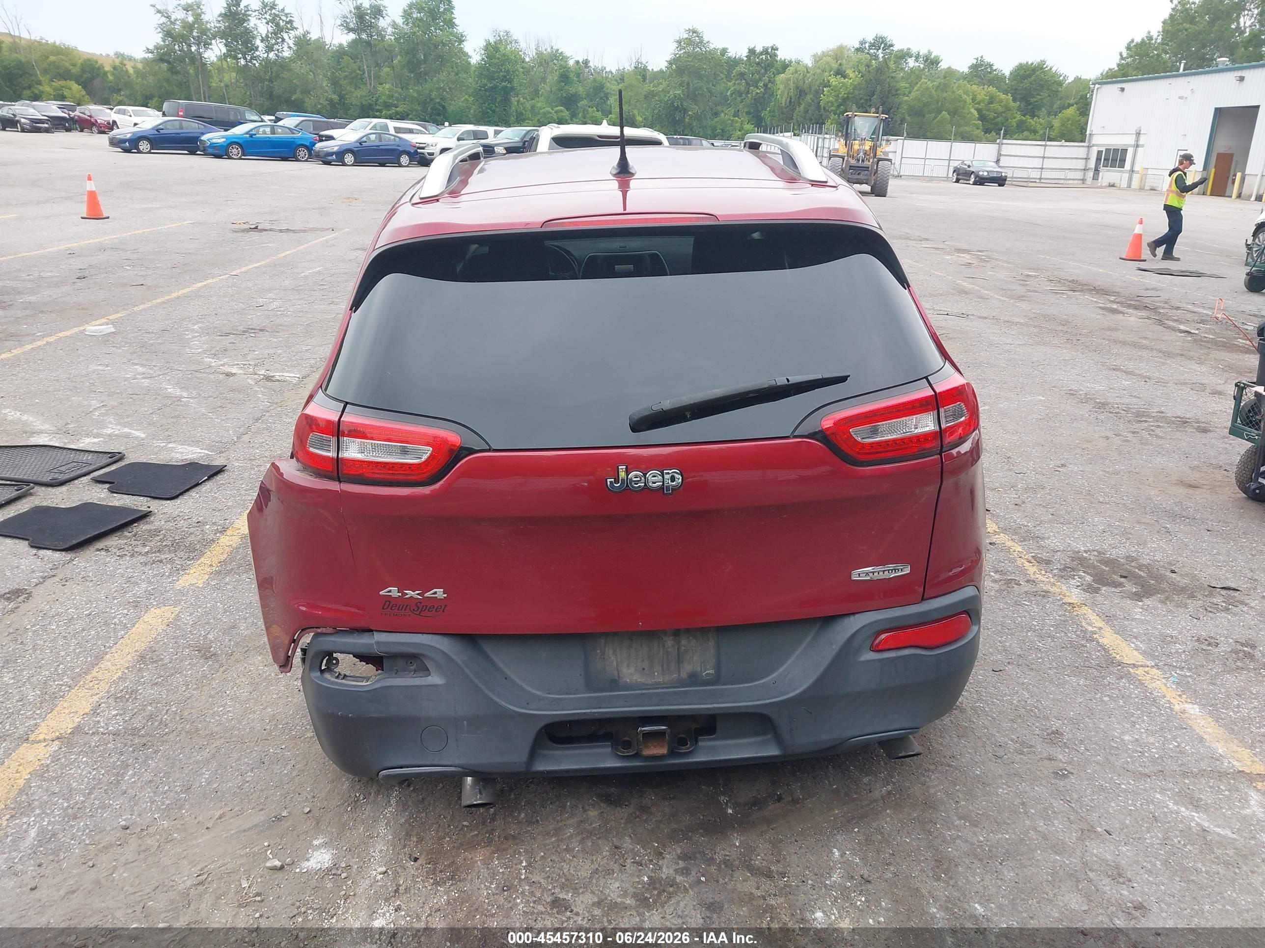 2014 Jeep Cherokee Latitude Красный vin: 1C4PJMCS0EW281379