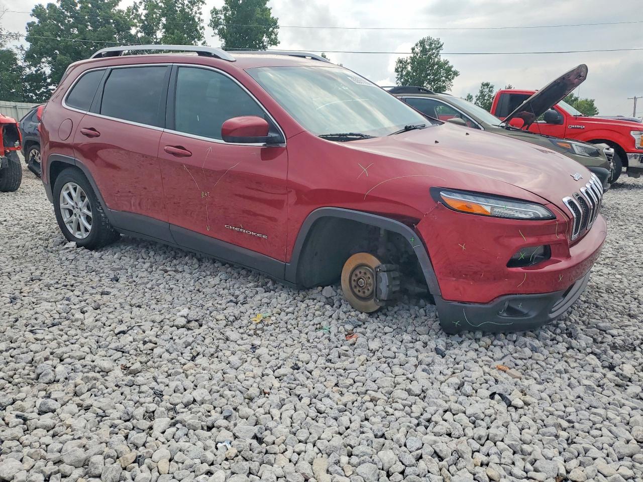 2015 Jeep Cherokee Latitude Бордовый vin: 1C4PJMCS0FW509902