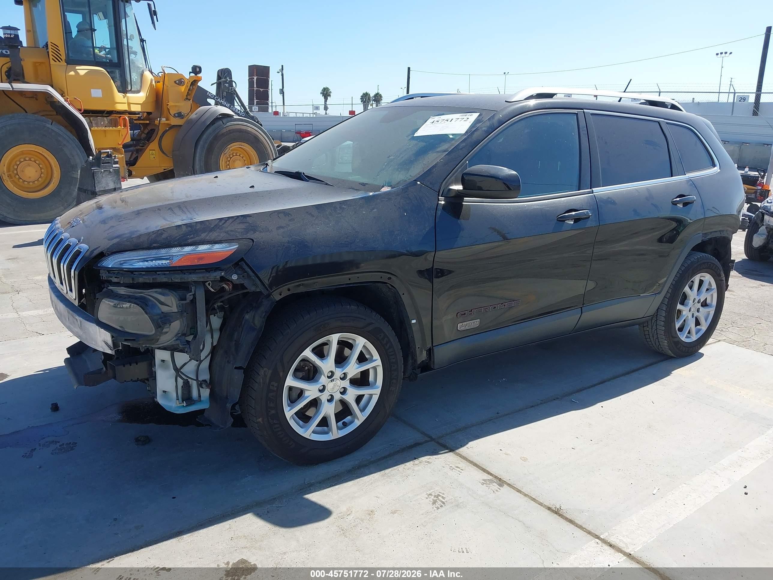 2015 Jeep Cherokee Latitude Black vin: 1C4PJMCS0FW528983