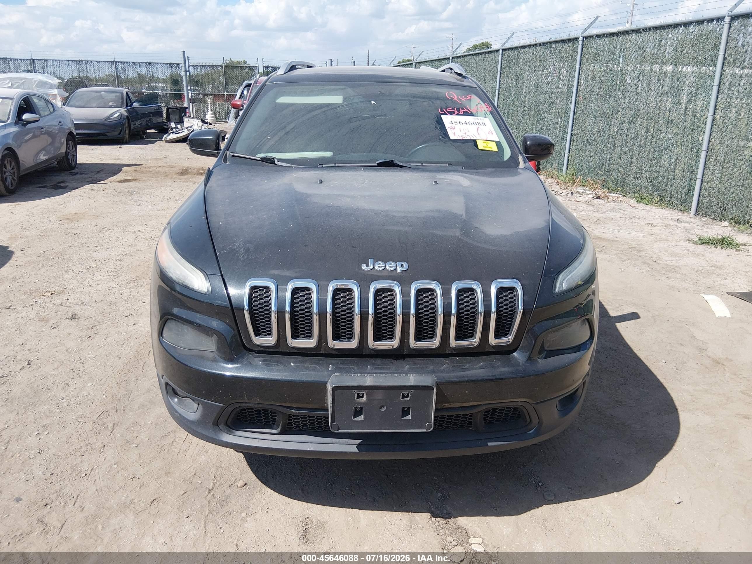 2015 Jeep Cherokee Latitude Black vin: 1C4PJMCS0FW726155