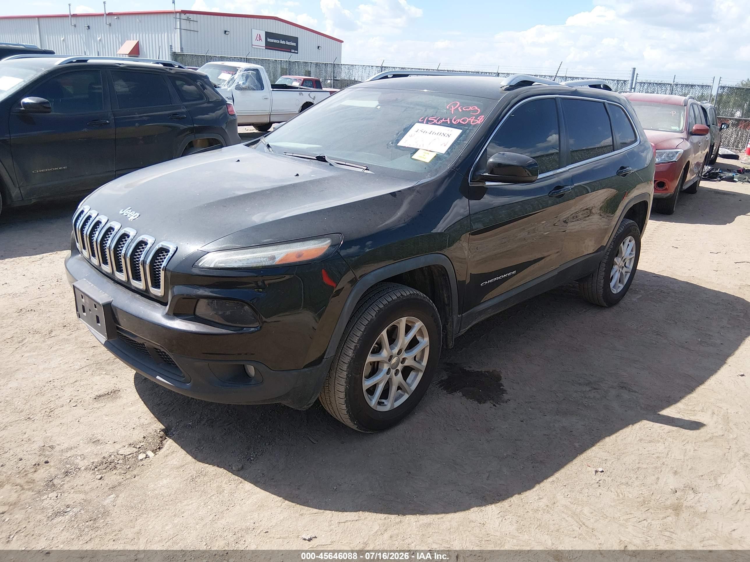 2015 Jeep Cherokee Latitude Black vin: 1C4PJMCS0FW726155