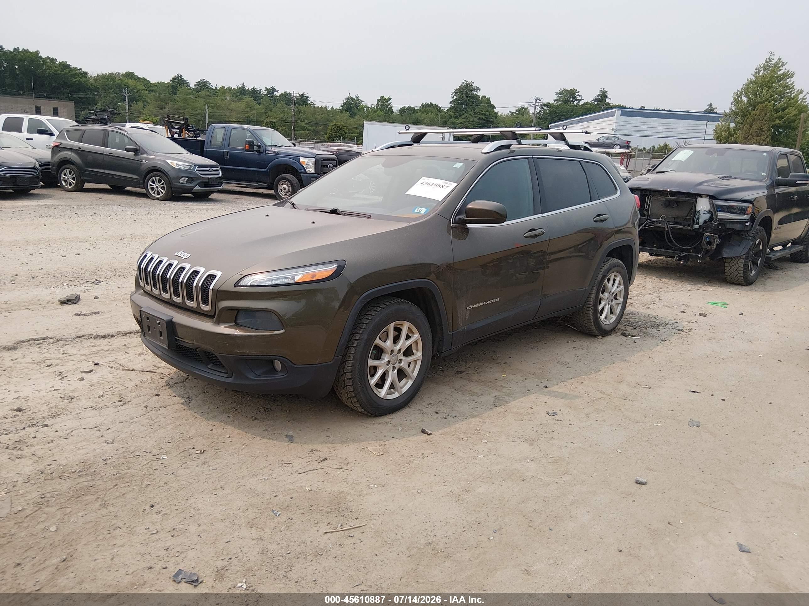 2014 Jeep Cherokee Latitude Gray vin: 1C4PJMCS1EW244499
