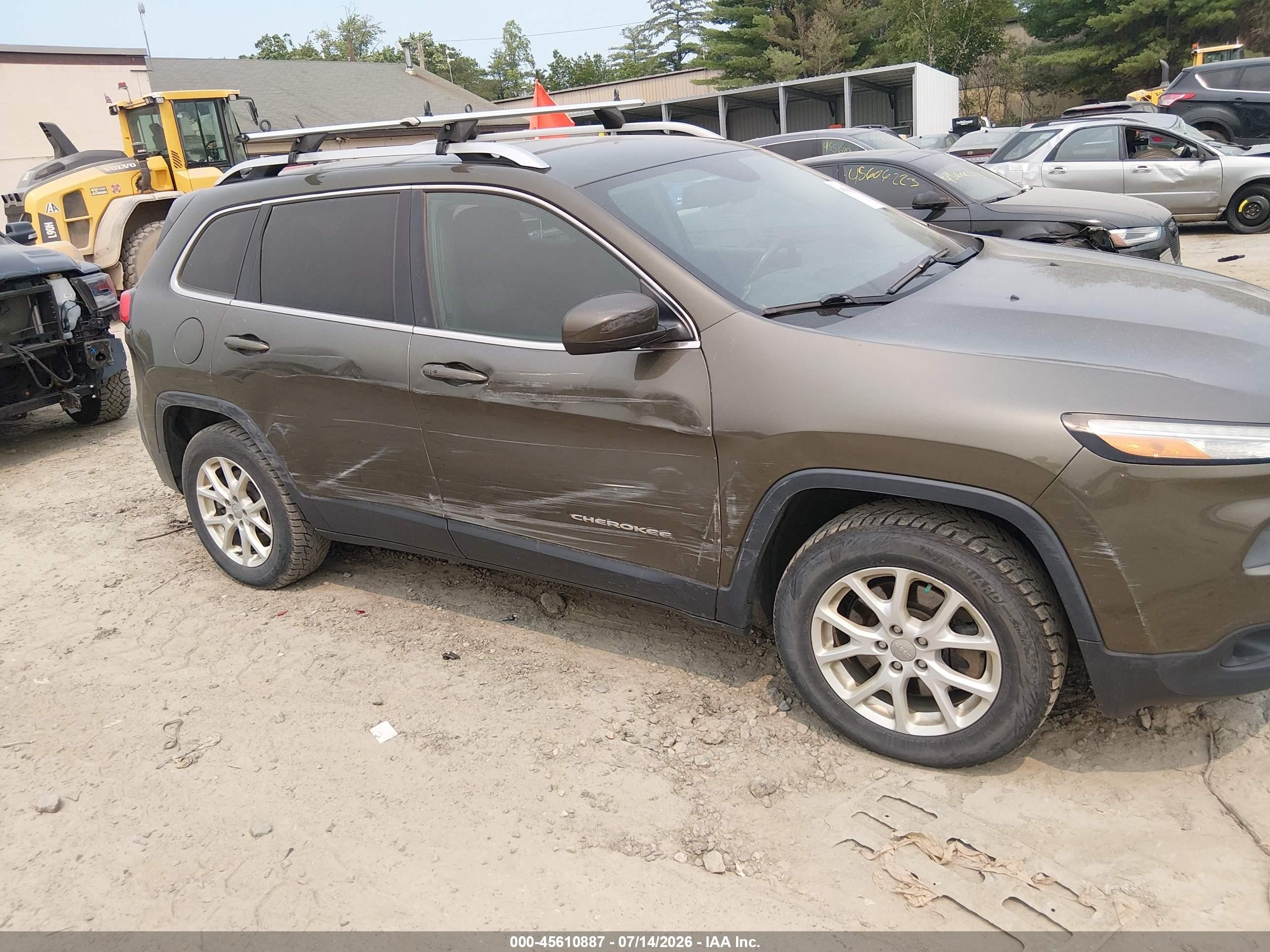 2014 Jeep Cherokee Latitude Gray vin: 1C4PJMCS1EW244499