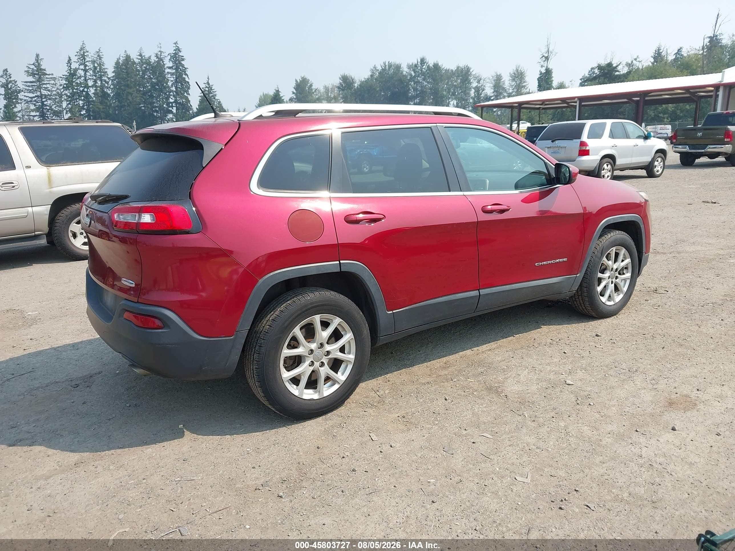 2014 Jeep Cherokee Latitude Red vin: 1C4PJMCS1EW252151