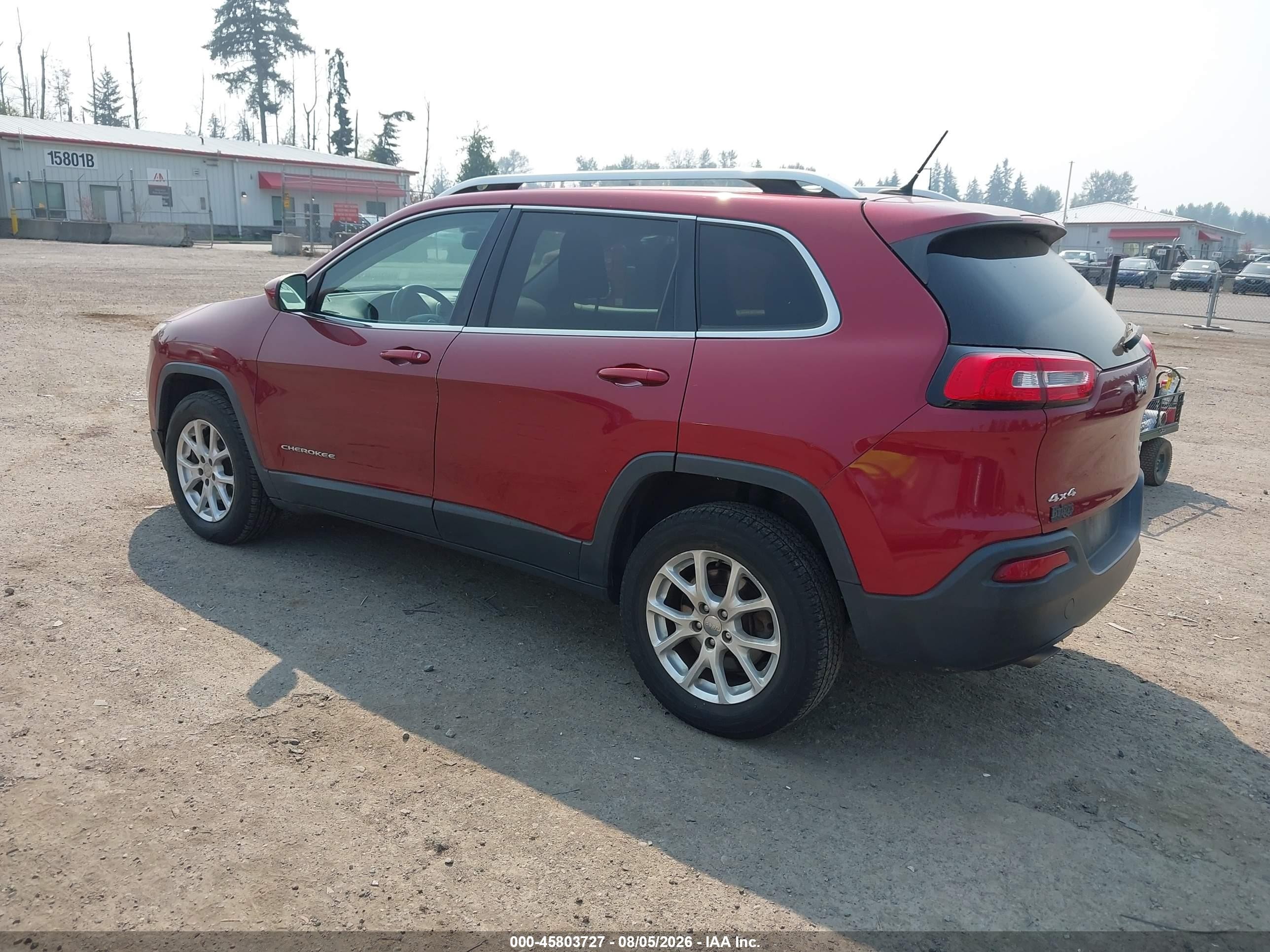 2014 Jeep Cherokee Latitude Red vin: 1C4PJMCS1EW252151