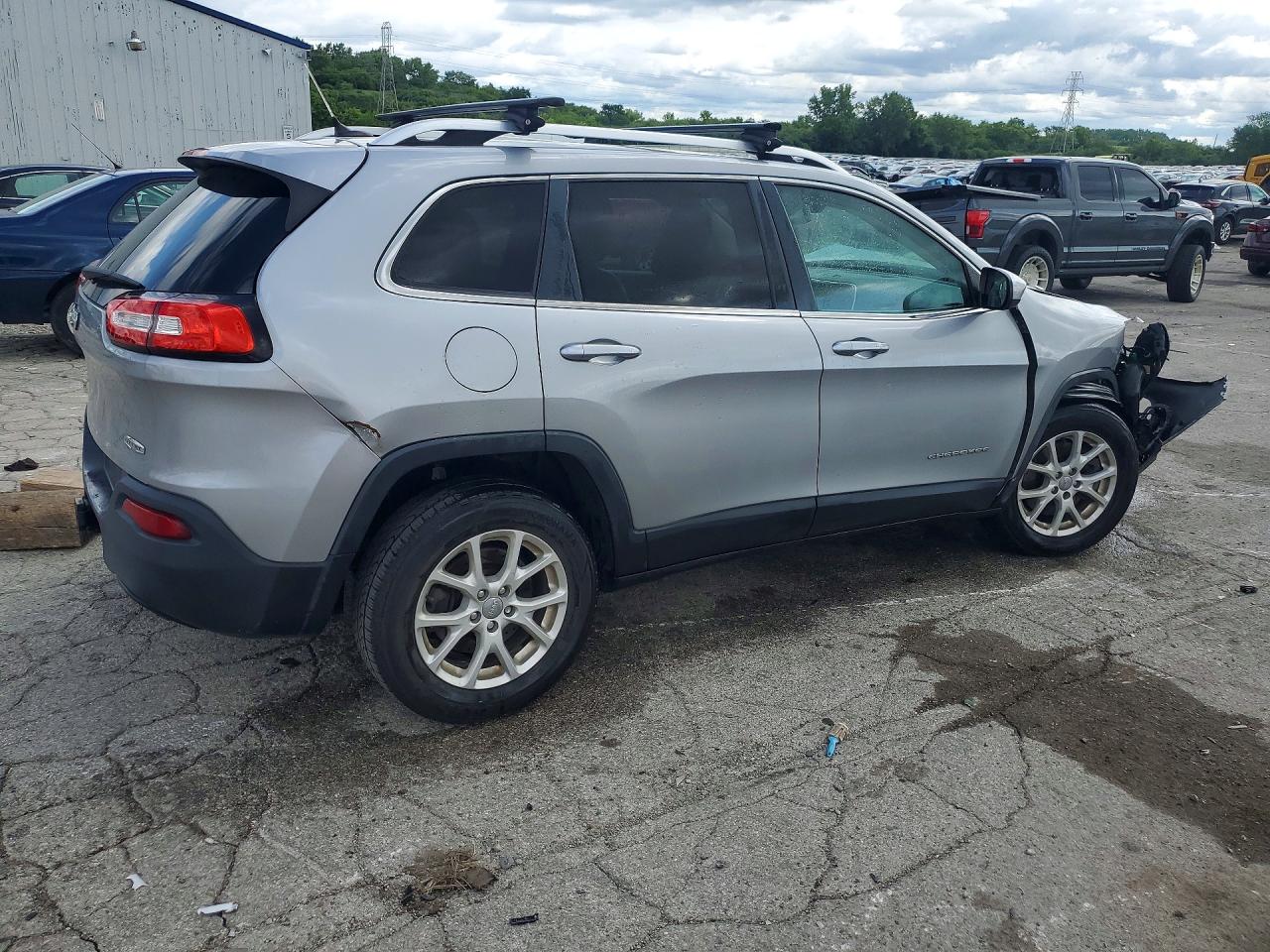 2014 Jeep Cherokee Latitude Gray vin: 1C4PJMCS1EW278295