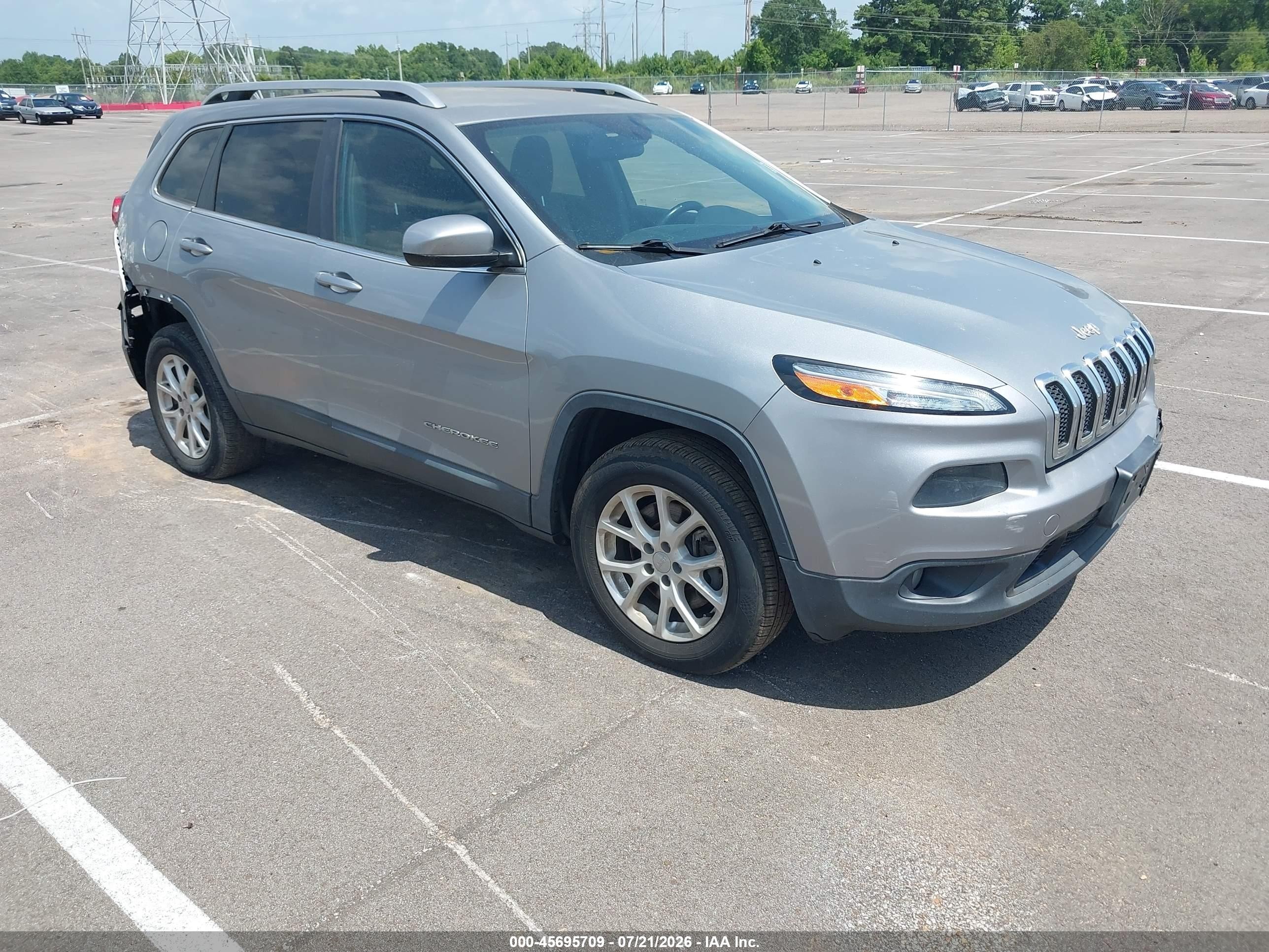 2015 Jeep Cherokee Latitude Серый vin: 1C4PJMCS1FW525087
