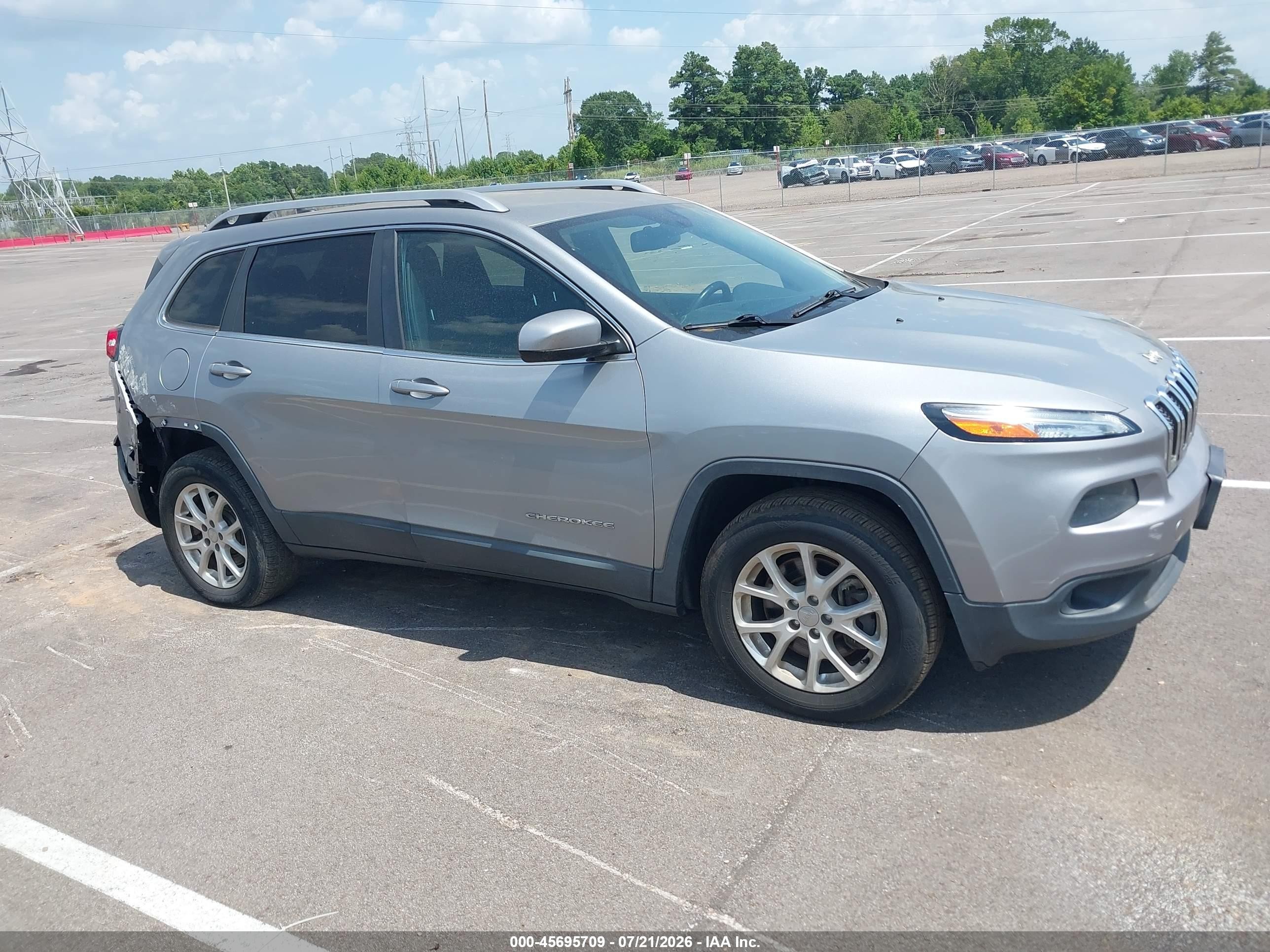 2015 Jeep Cherokee Latitude Серый vin: 1C4PJMCS1FW525087