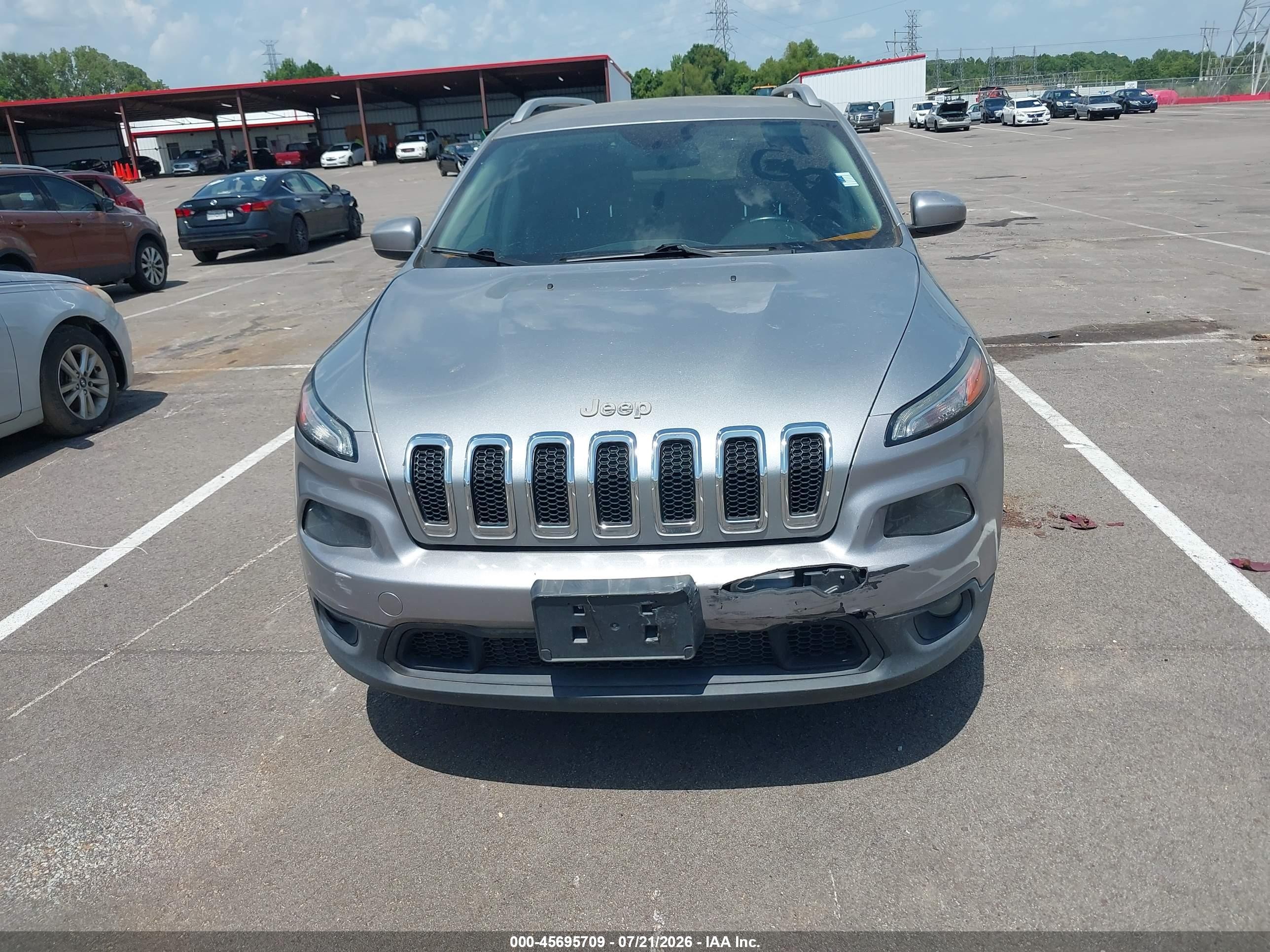 2015 Jeep Cherokee Latitude Серый vin: 1C4PJMCS1FW525087