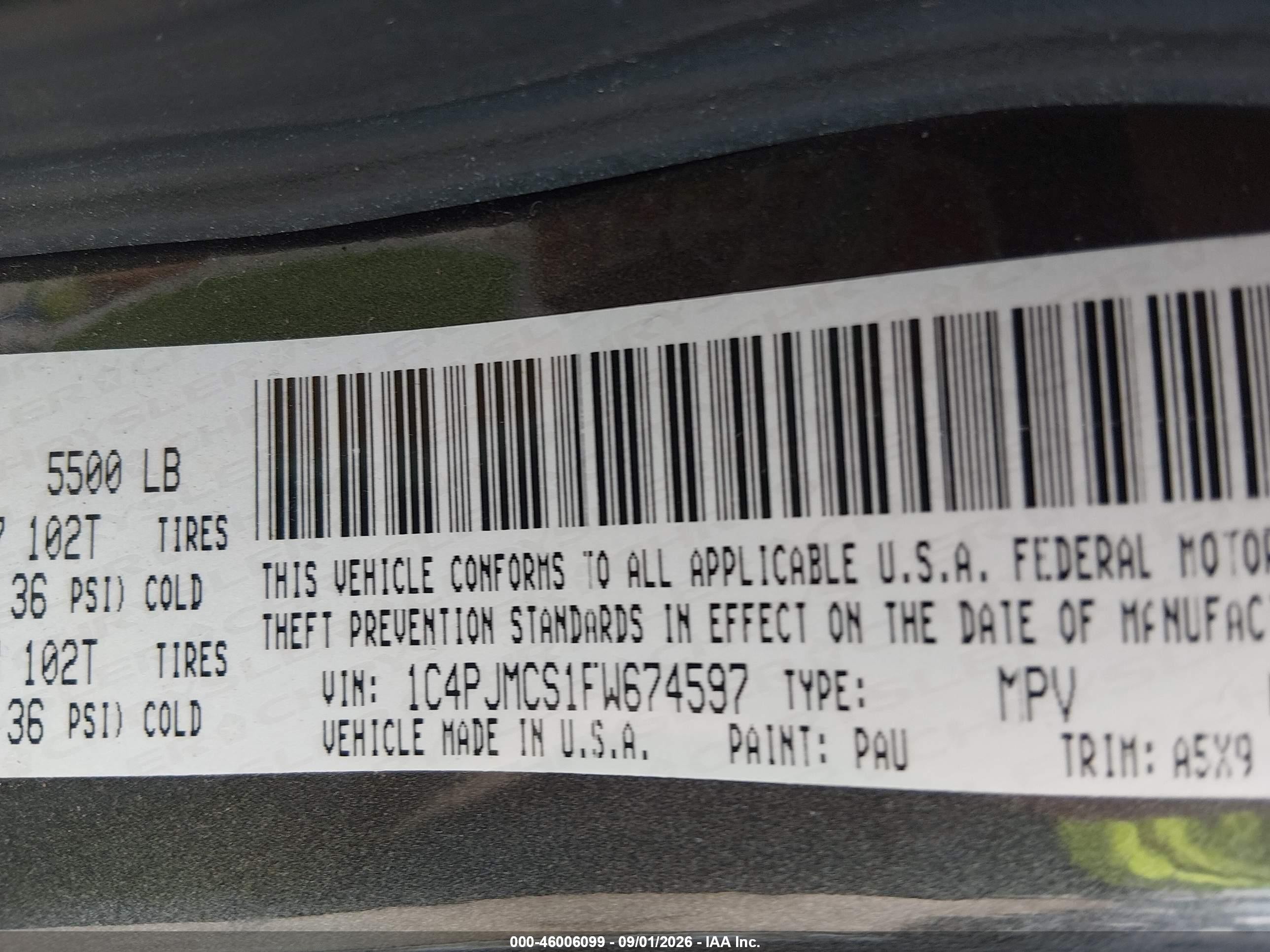 2015 Jeep Cherokee Latitude Gray vin: 1C4PJMCS1FW674597