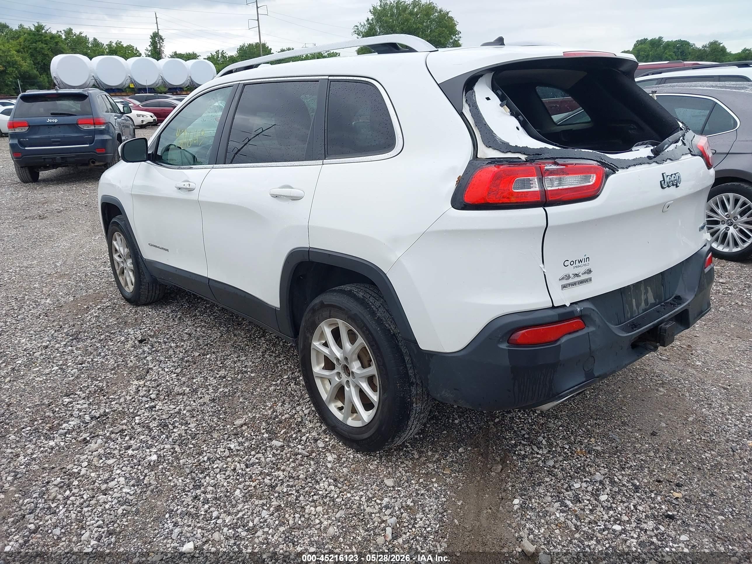 2015 Jeep Cherokee Latitude Белый vin: 1C4PJMCS1FW727685
