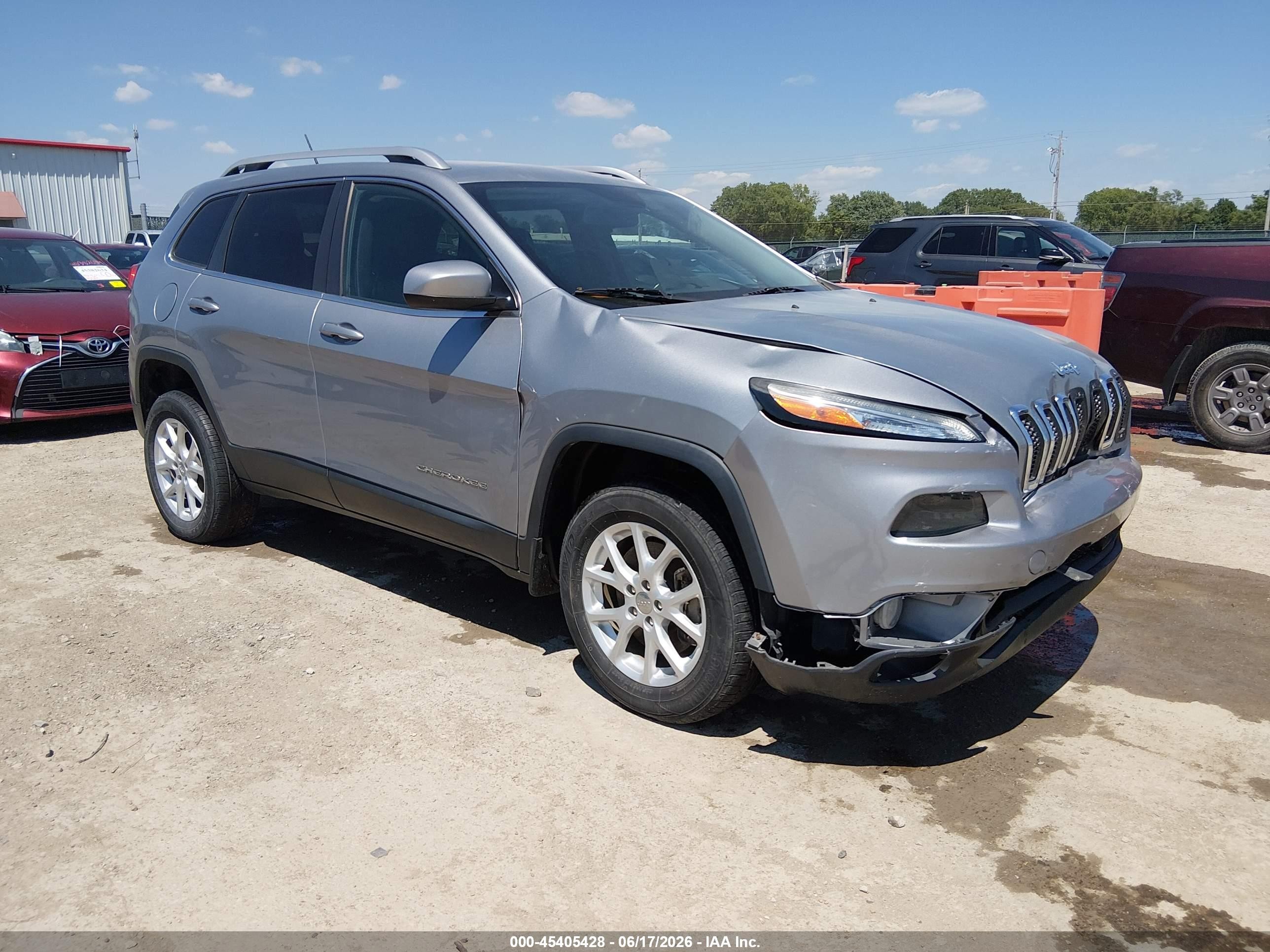 2014 Jeep Cherokee Latitude Серый vin: 1C4PJMCS2EW142788