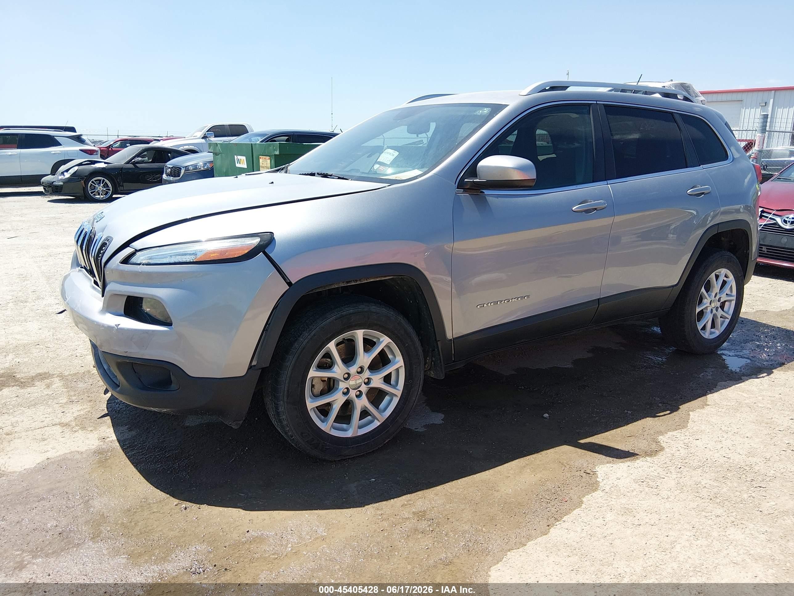 2014 Jeep Cherokee Latitude Gray vin: 1C4PJMCS2EW142788