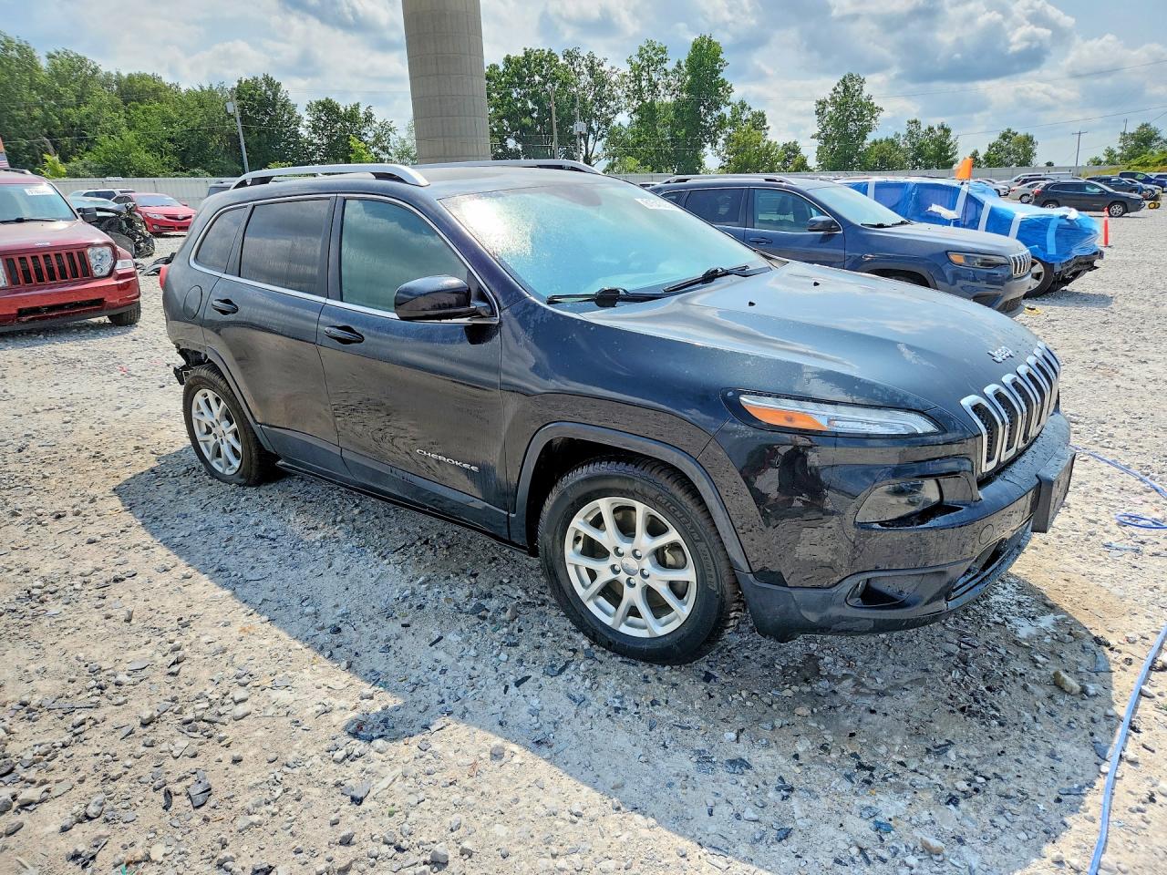 2014 Jeep Cherokee Latitude Black vin: 1C4PJMCS2EW150115
