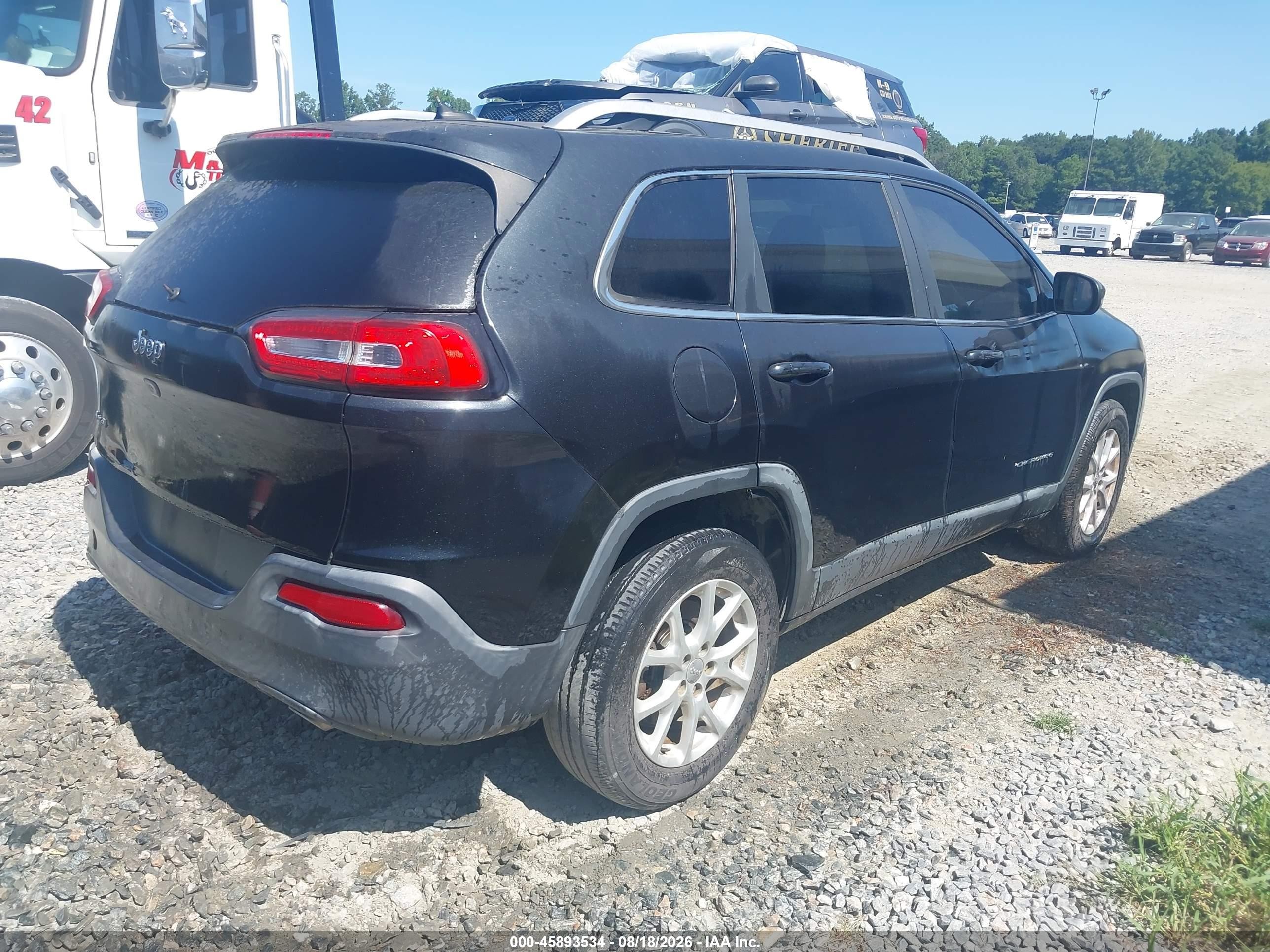 2014 Jeep Cherokee Latitude Black vin: 1C4PJMCS2EW190680