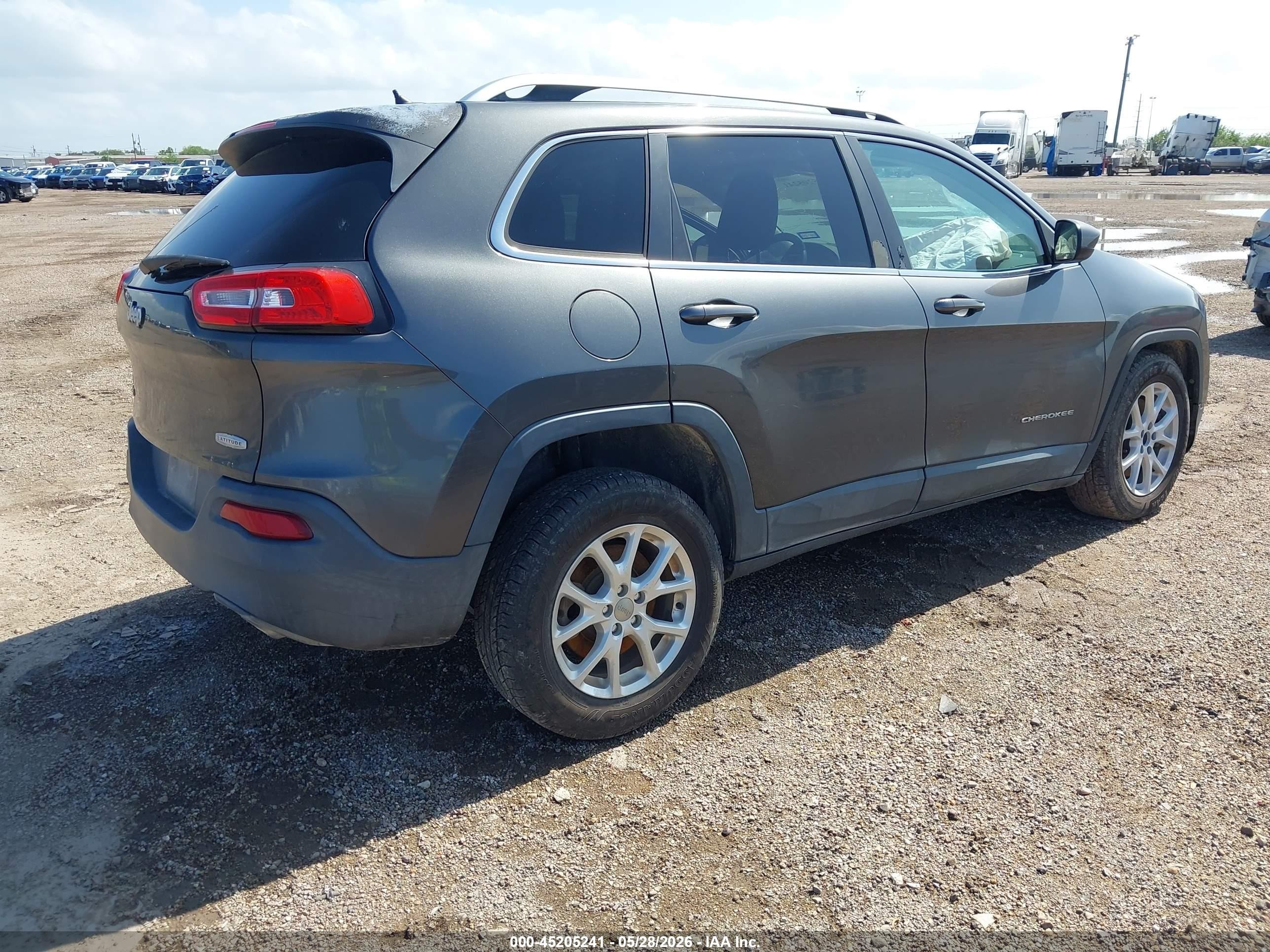 2014 Jeep Cherokee Latitude Gray vin: 1C4PJMCS2EW206165