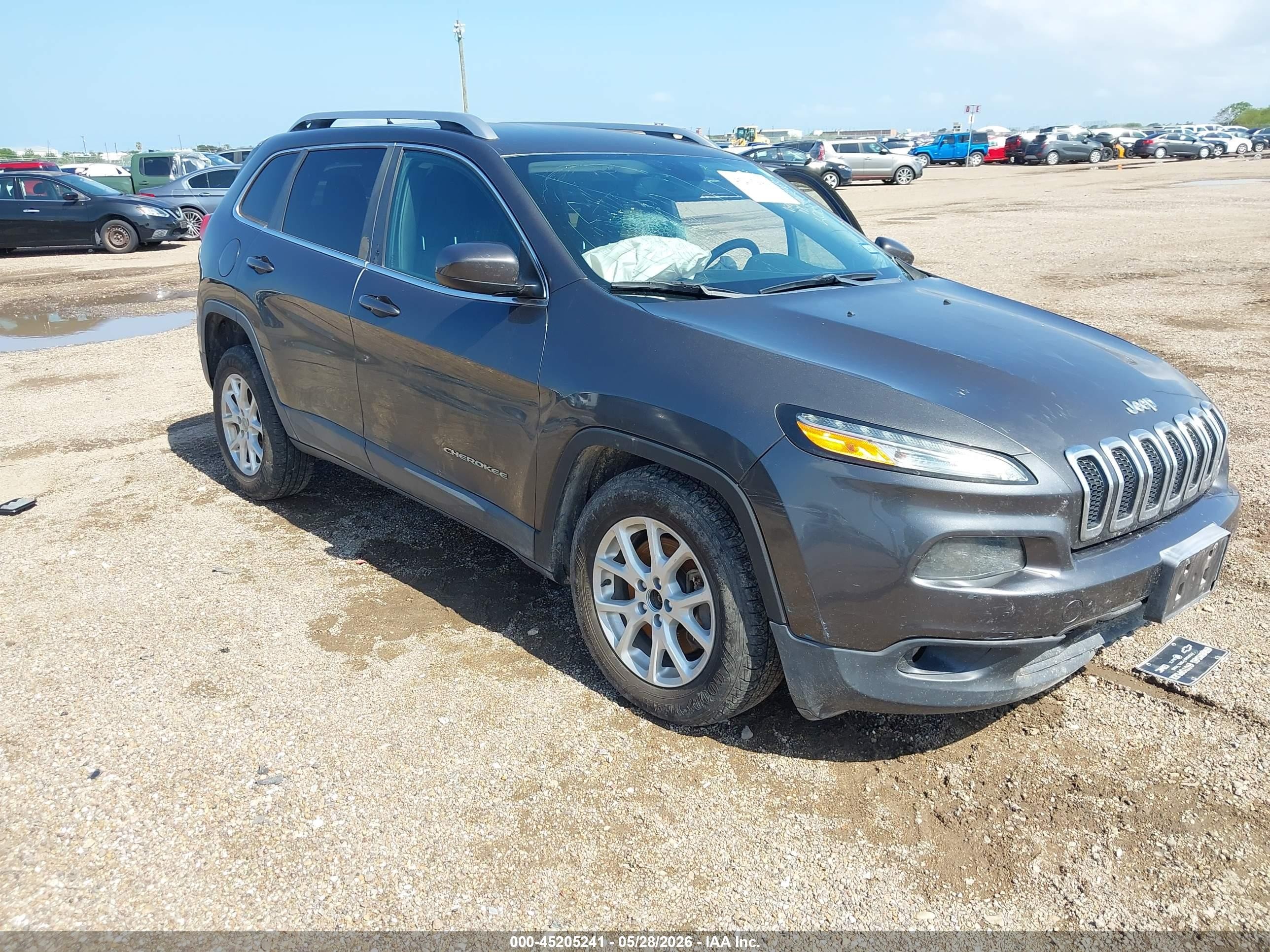 2014 Jeep Cherokee Latitude Gray vin: 1C4PJMCS2EW206165